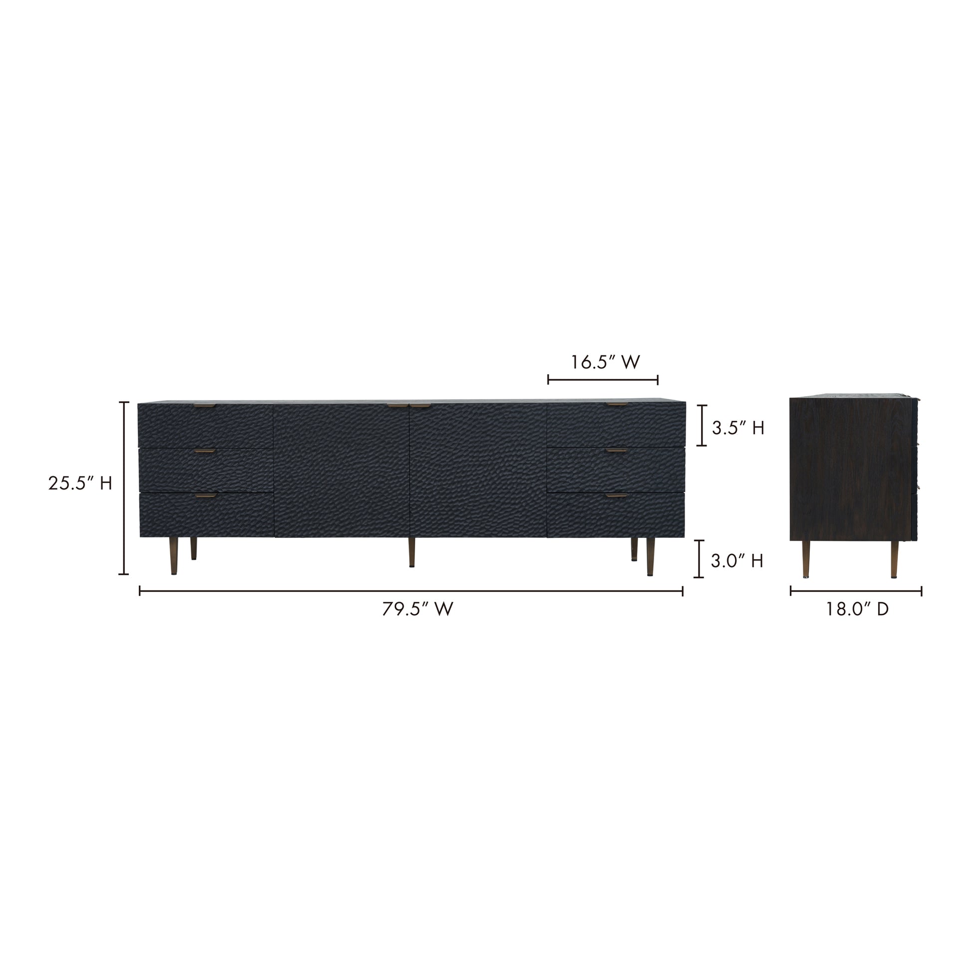 Breu Sideboard Black by Moe's Home Collection - view 11