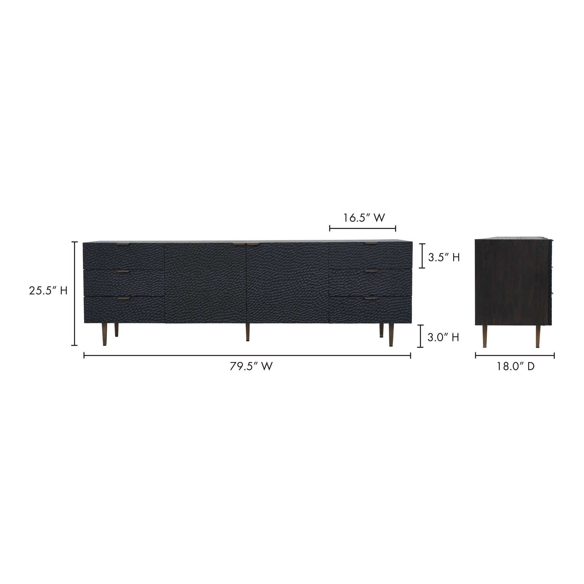 Breu Sideboard Black by Moe's Home Collection - view 11