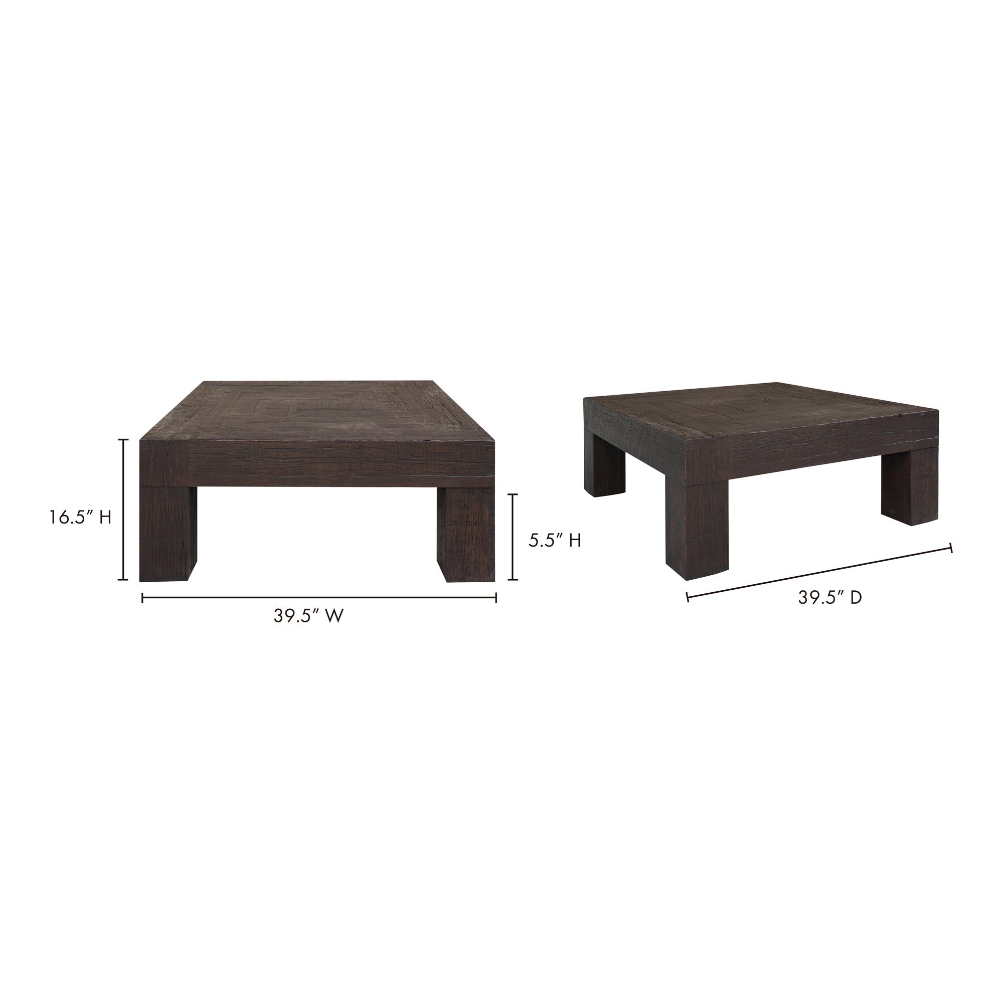 Evander Coffee Table Rustic Brown by Moe's Home Collection - view 7