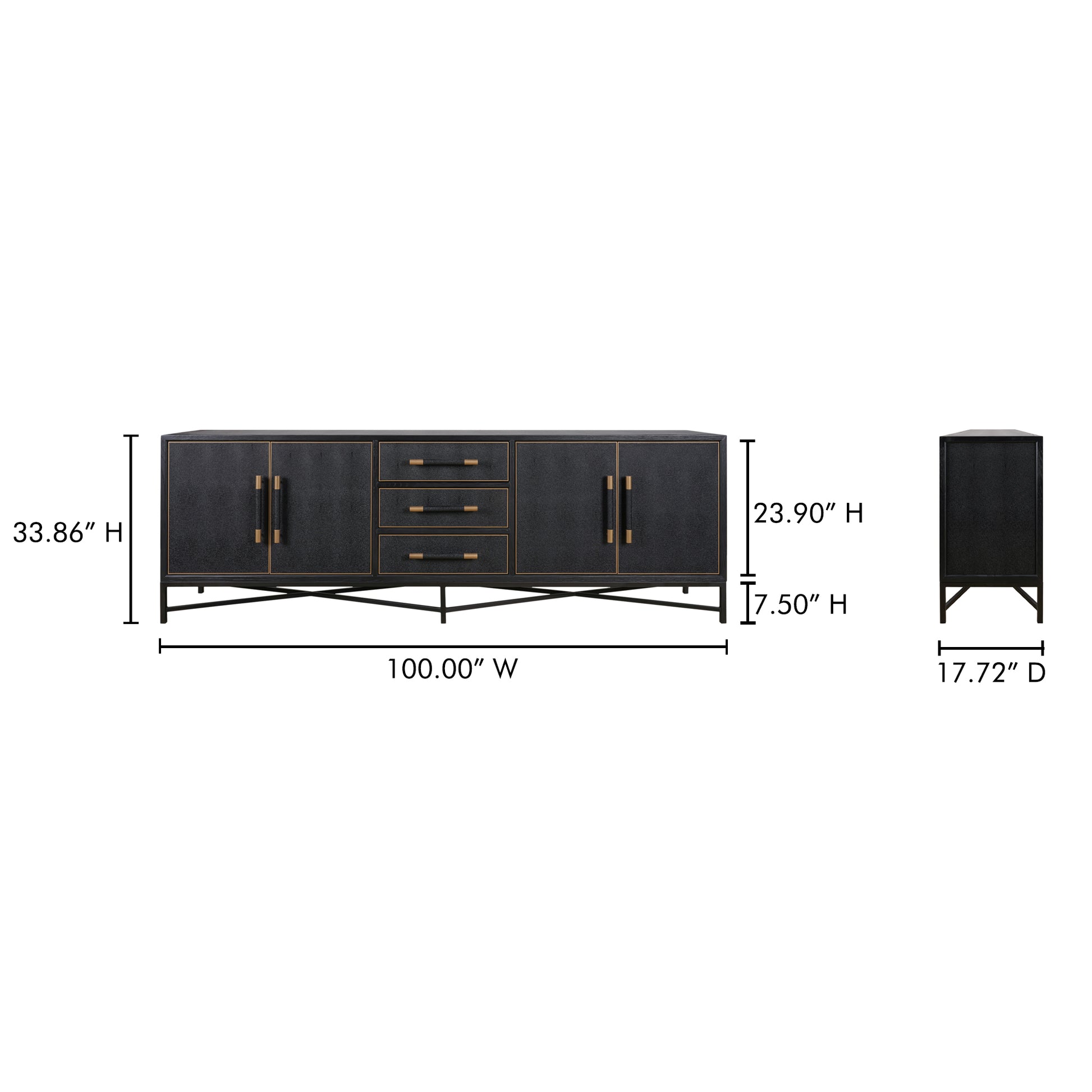 Mako Sideboard Large Black by Moe's Home Collection - view 5