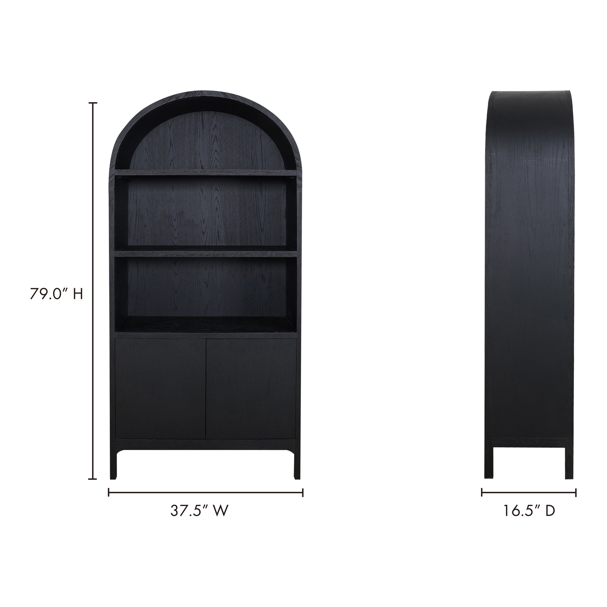 Wilde Display Cabinet Black Oak by Moe's Home Collection - view 11