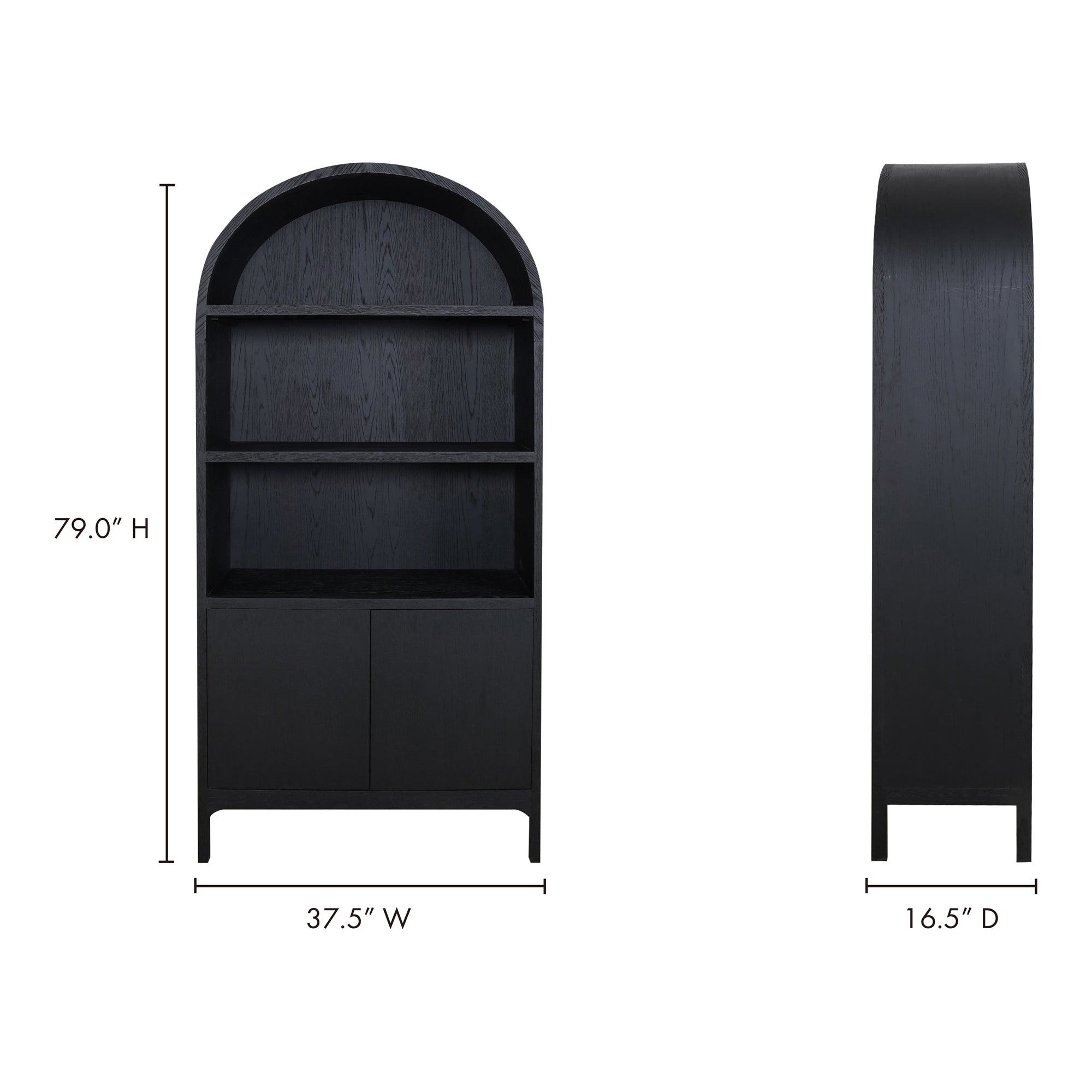 Wilde Display Cabinet Black Oak by Moe's Home Collection - view 11
