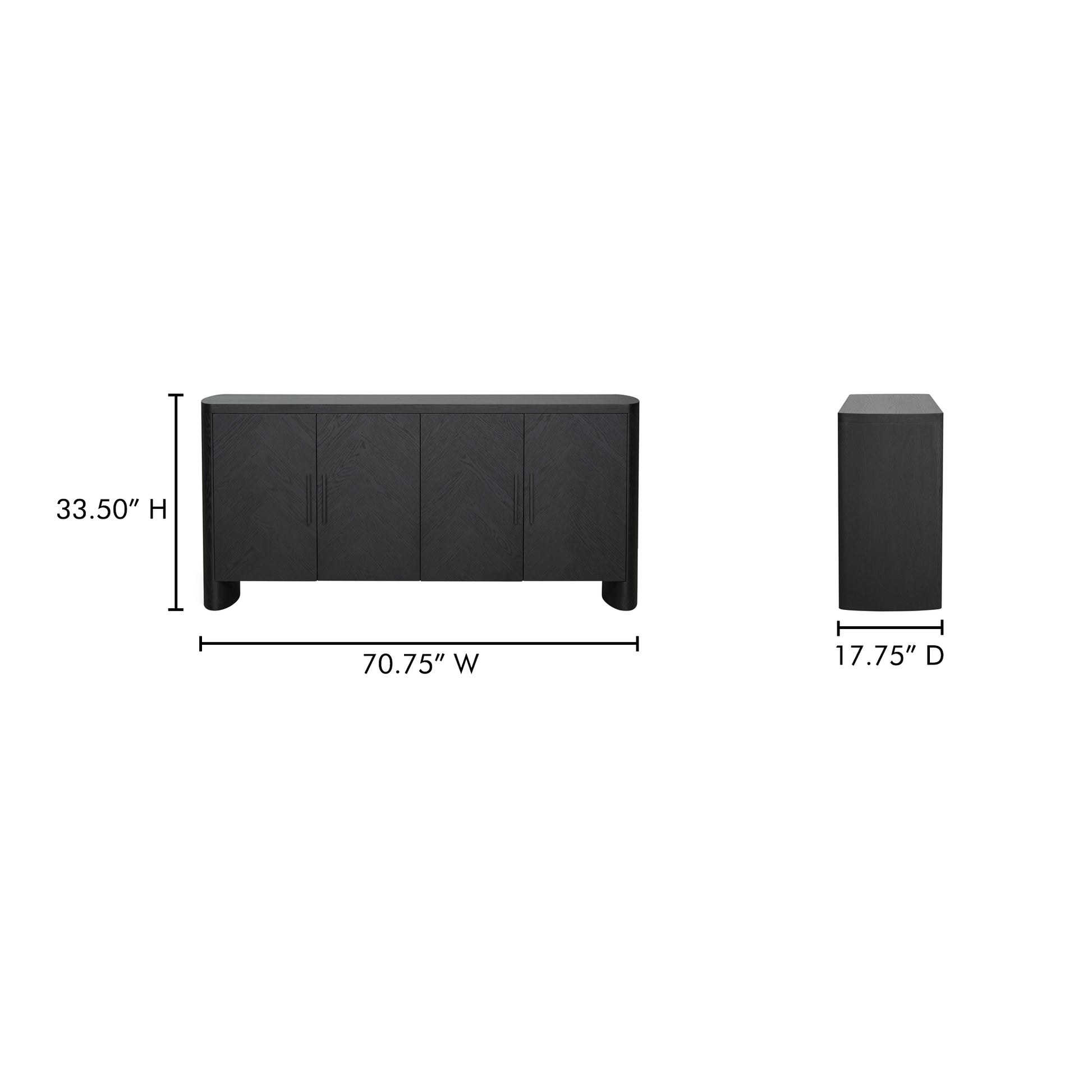 William Sideboard Black by Moe's Home Collection - view 5