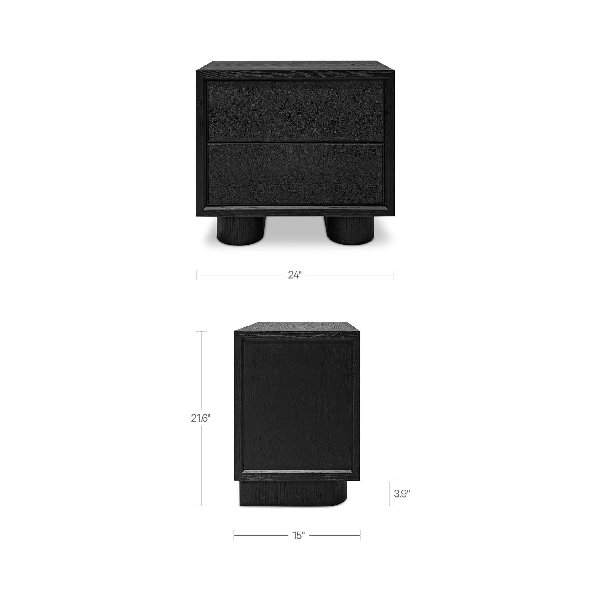 Marcelle Nightstand Black by Moe's Home Collection - view 4