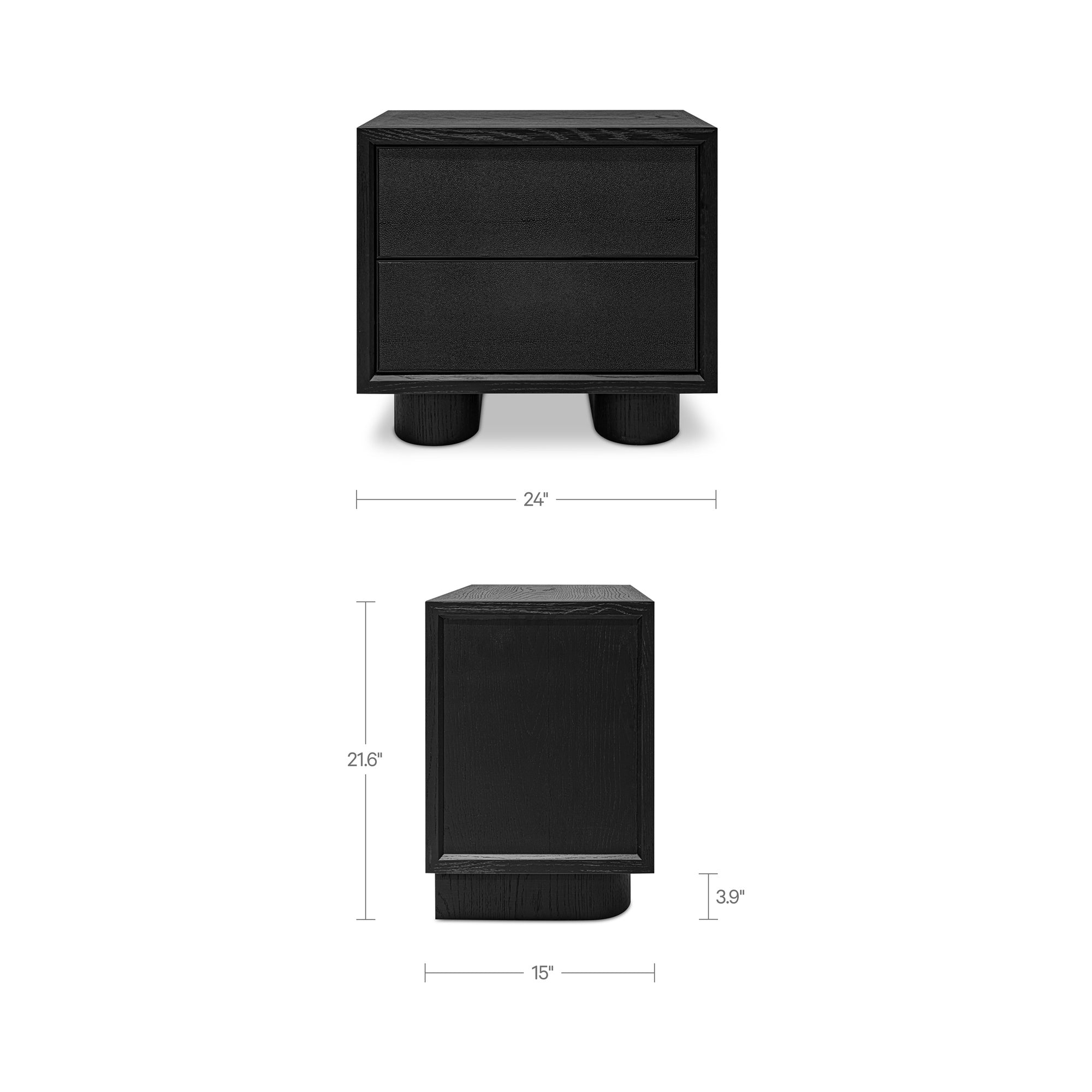 Marcelle Nightstand Black by Moe's Home Collection - view 4