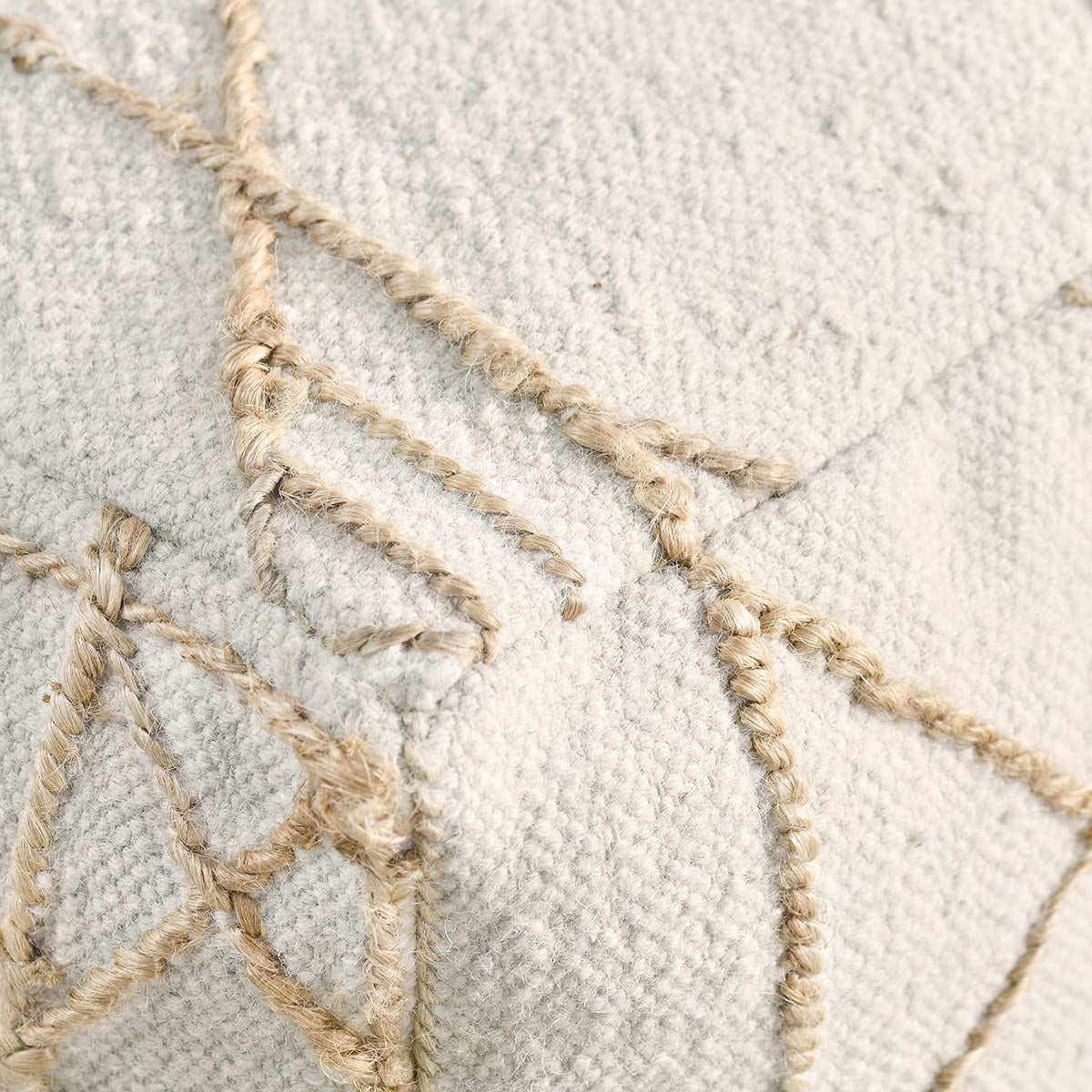 Sintra Pouf - Ivory/Natural