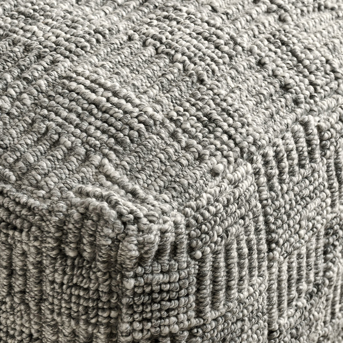 Performance Vico Pouf 18"x18"x14" - Gray