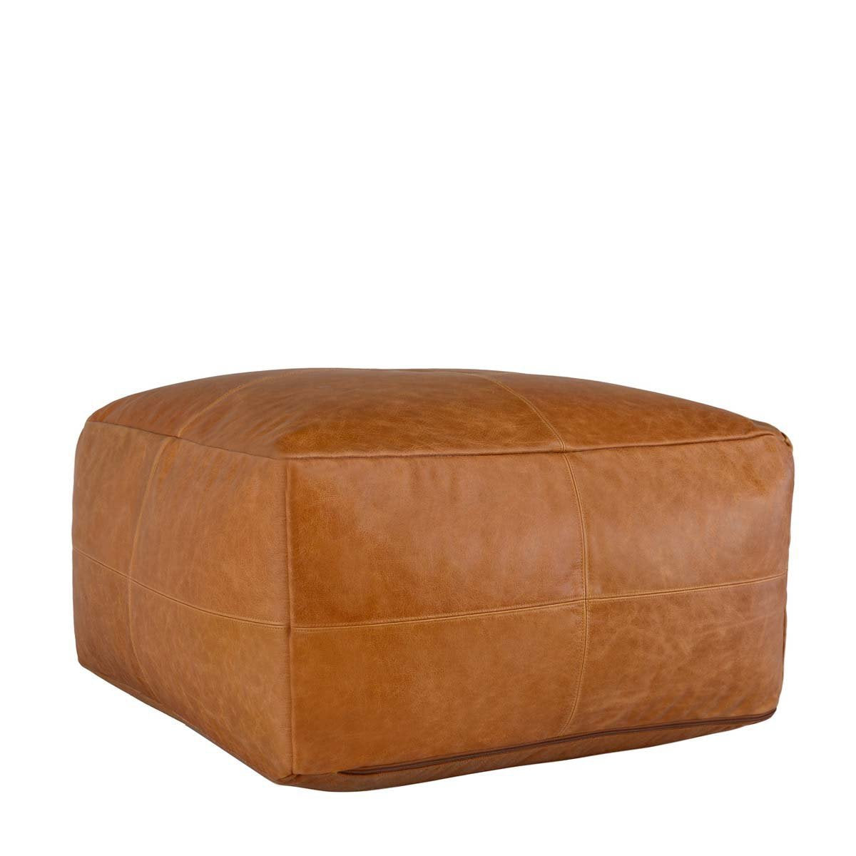 Leather Pouf
