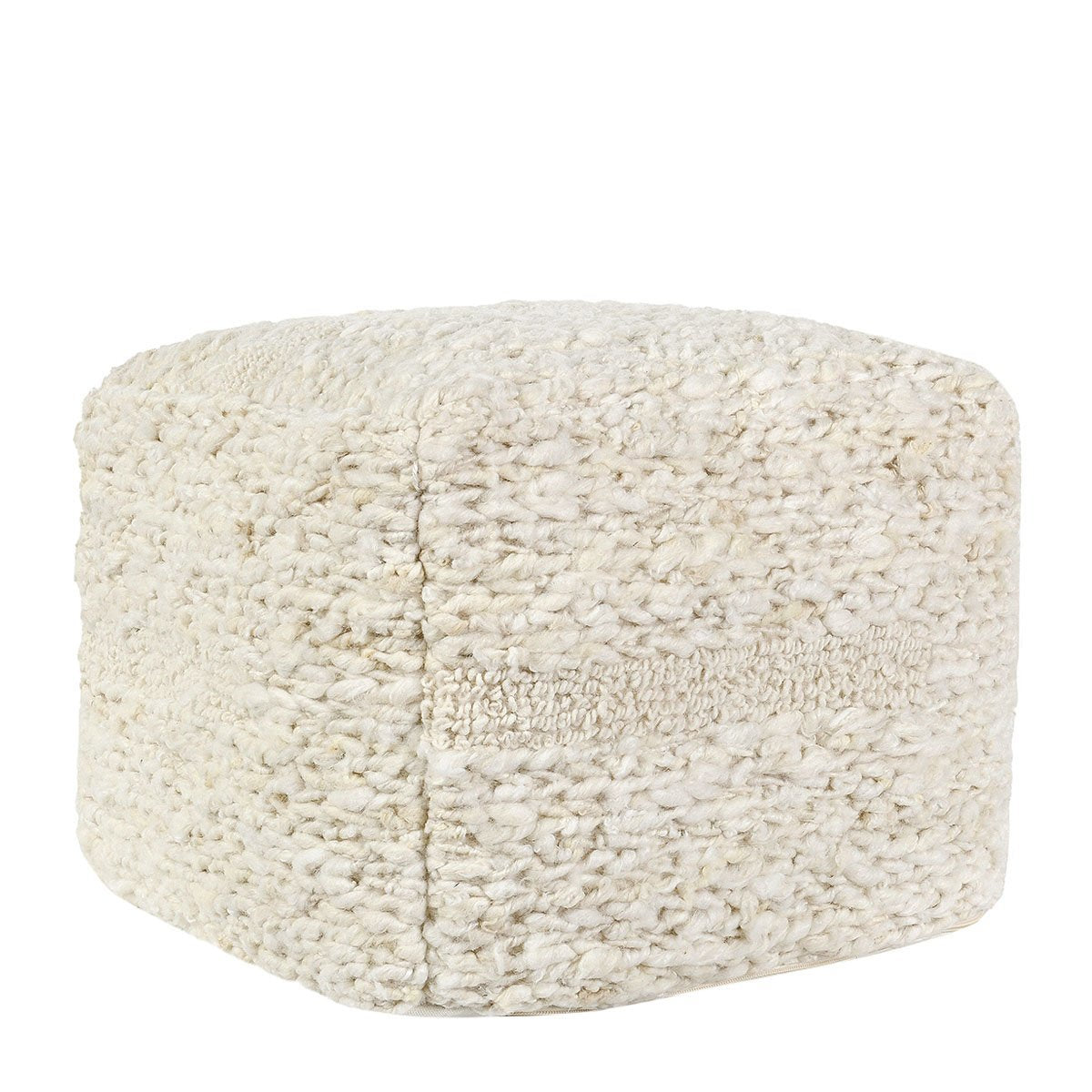 Sinclair Pouf 18x18x14 - Ivory