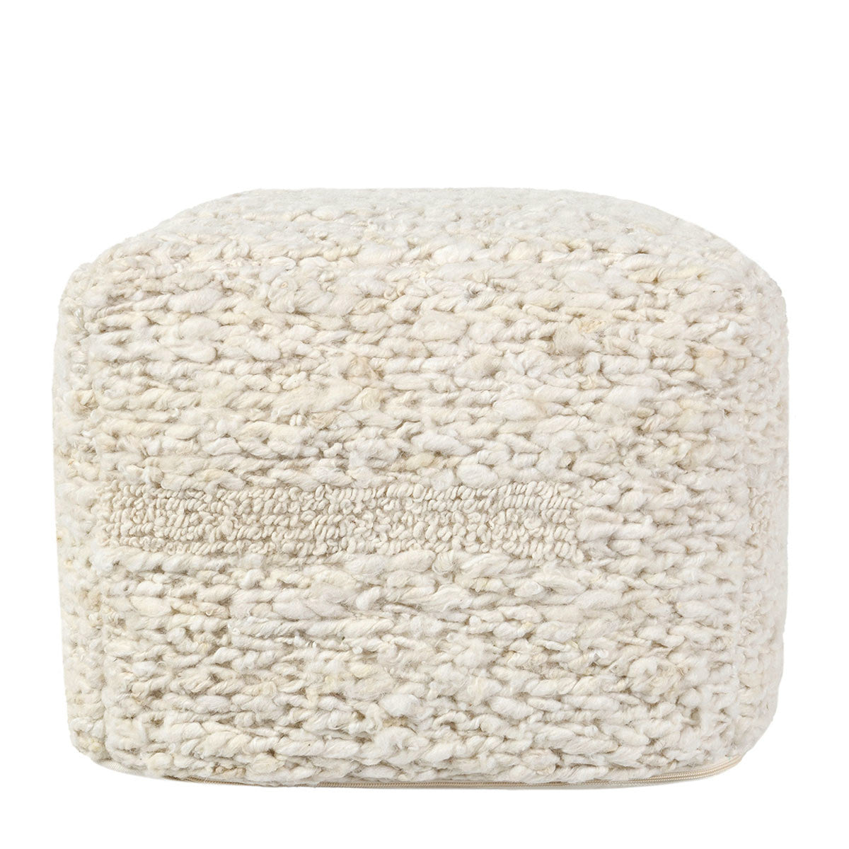 Sinclair Pouf 18x18x14 - Ivory