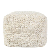 Sinclair Pouf 18x18x14 - Ivory