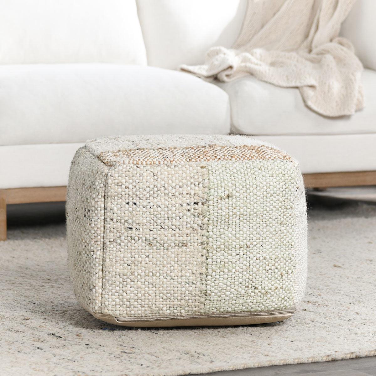 Ritsa Pouf 18x18x14 - Multi