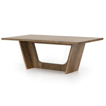 Pryor Grey Oak Wood Dining Table 87"