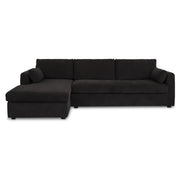 Burrow Sleeper Sectional With Storage Chaise Black Left by Moe's Home Collection