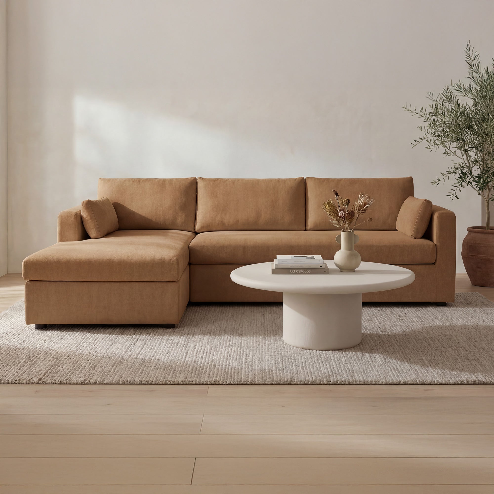 Burrow Sleeper Sectional With Storage Chaise Ginger Left by Moe's Home Collection - view 2