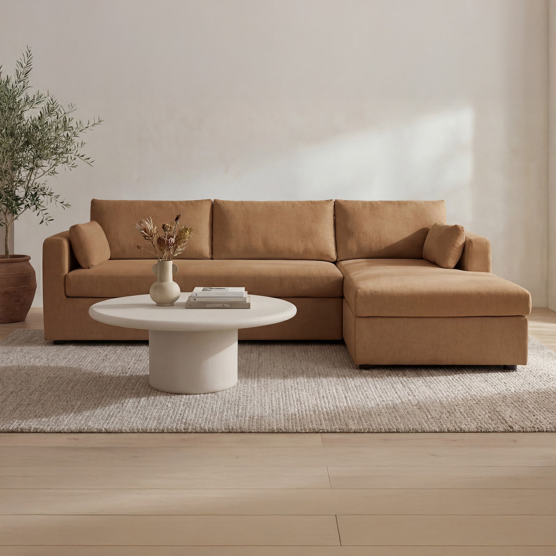 Burrow Sleeper Sectional With Storage Chaise Ginger Right by Moe's Home Collection - view 2