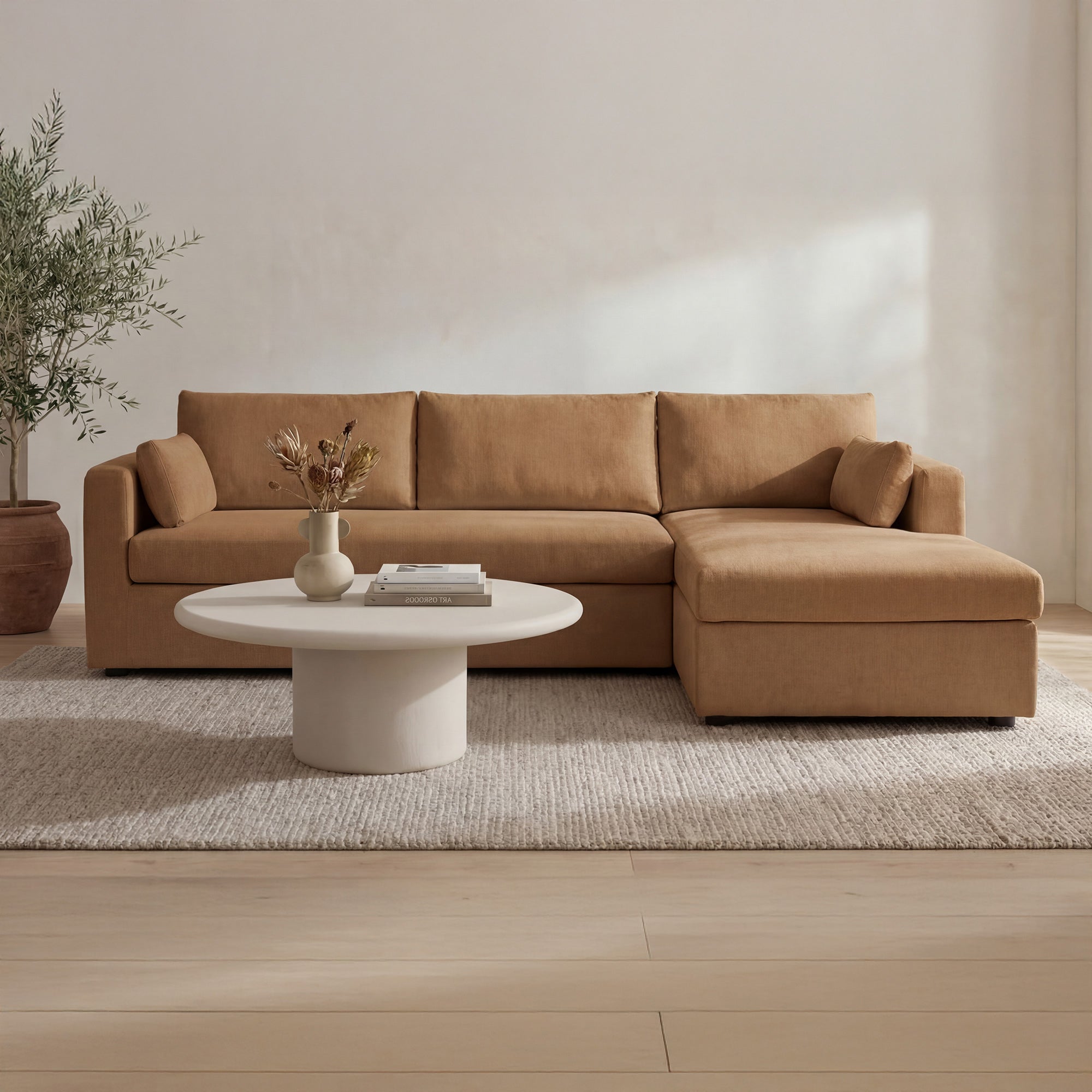 Burrow Sleeper Sectional With Storage Chaise Ginger Right by Moe's Home Collection - view 2