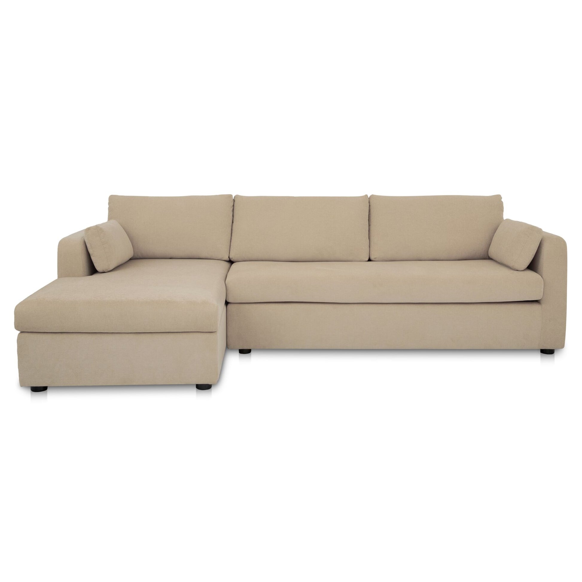 Burrow Sleeper Sectional With Storage Chaise Sand Left by Moe's Home Collection