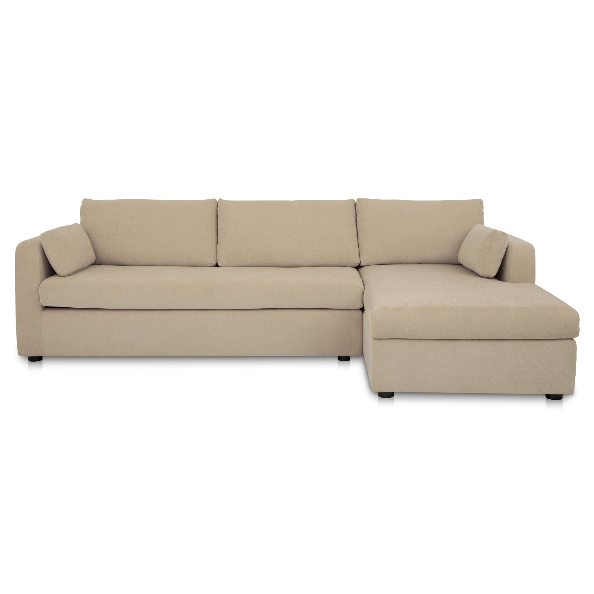 Burrow Sleeper Sectional With Storage Chaise Sand Right by Moe's Home Collection