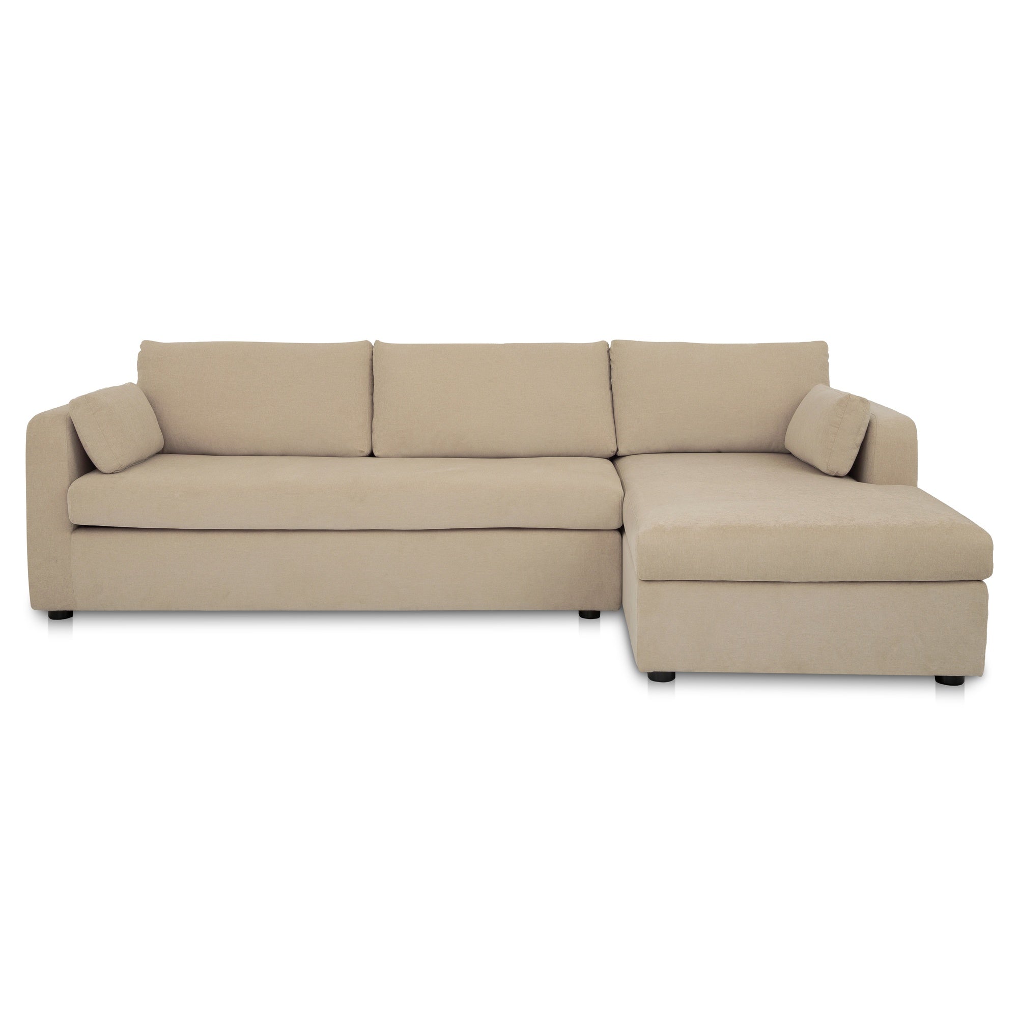 Burrow Sleeper Sectional With Storage Chaise Sand Right by Moe's Home Collection