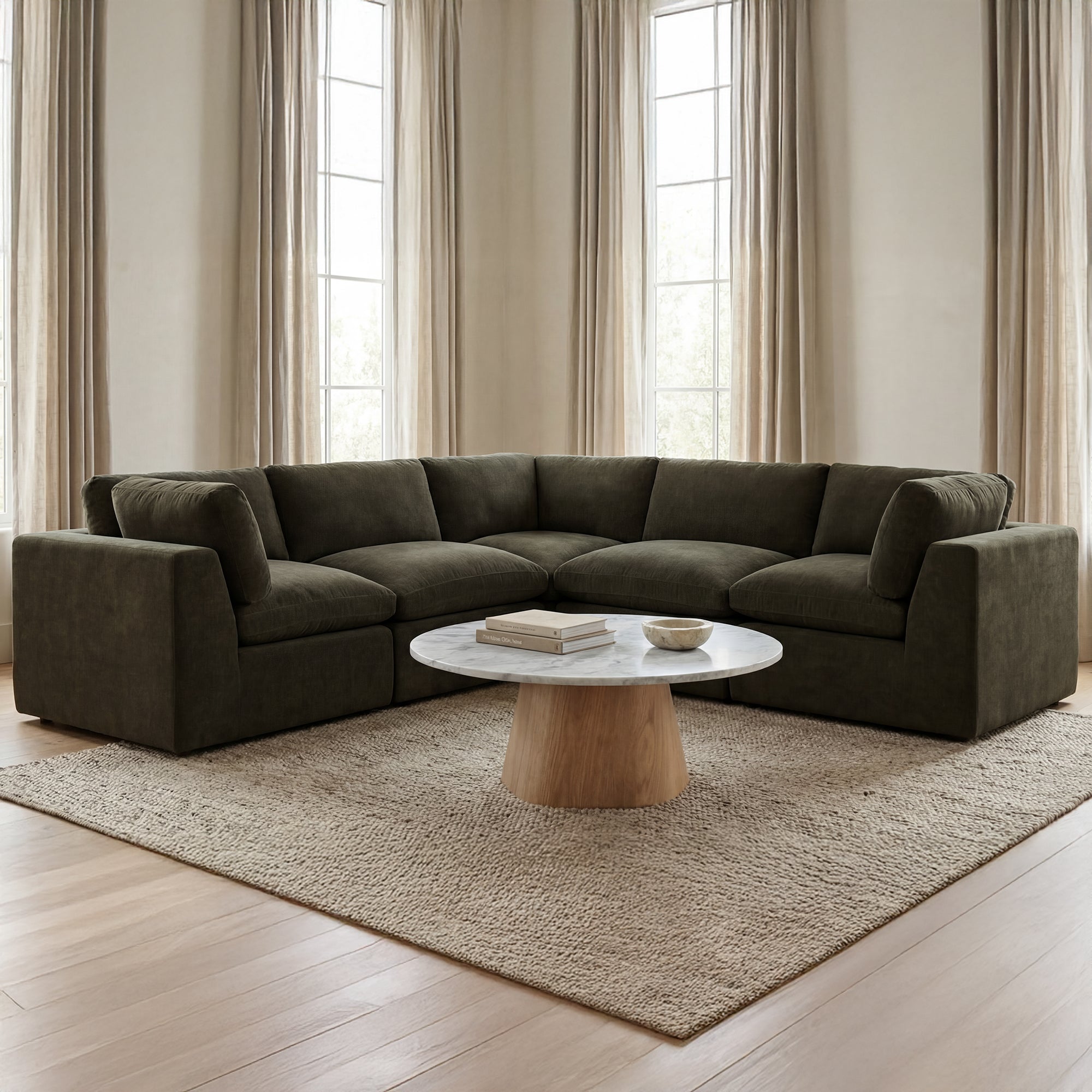 Cates Corner Chair Dark Green by Moe's Home Collection - view 4