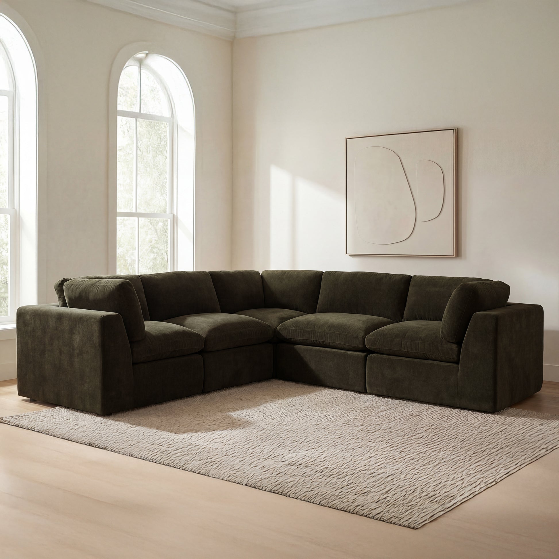 Cates Corner Chair Dark Green by Moe's Home Collection - view 2