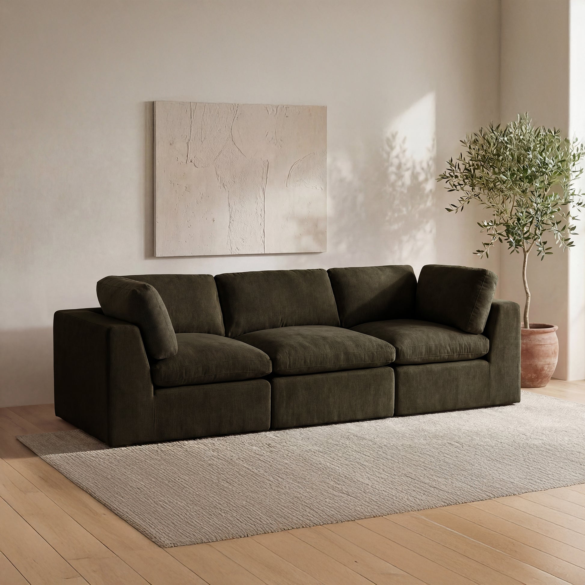 Cates Slipper Chair Dark Green by Moe's Home Collection - view 2