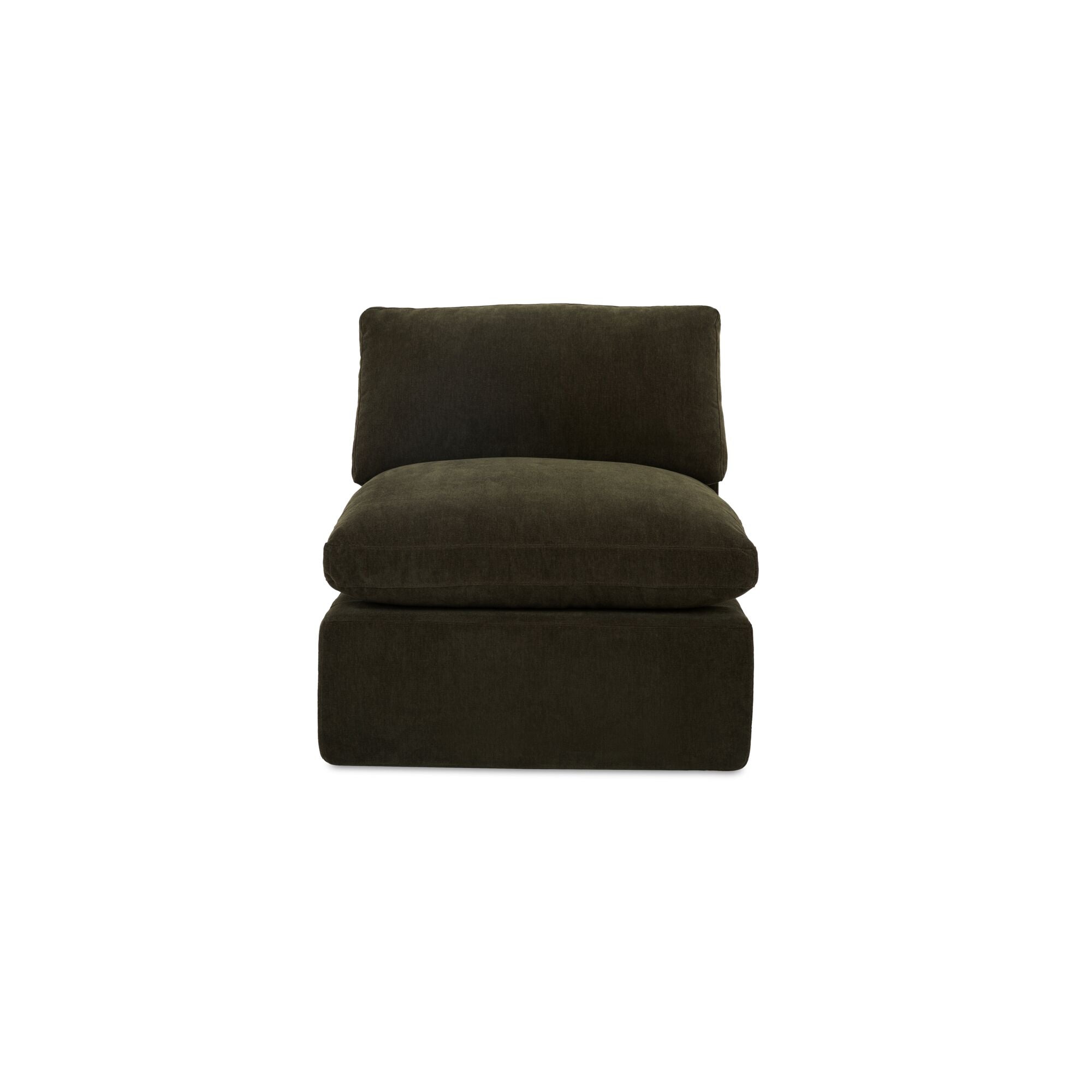 Cates Slipper Chair Dark Green by Moe's Home Collection