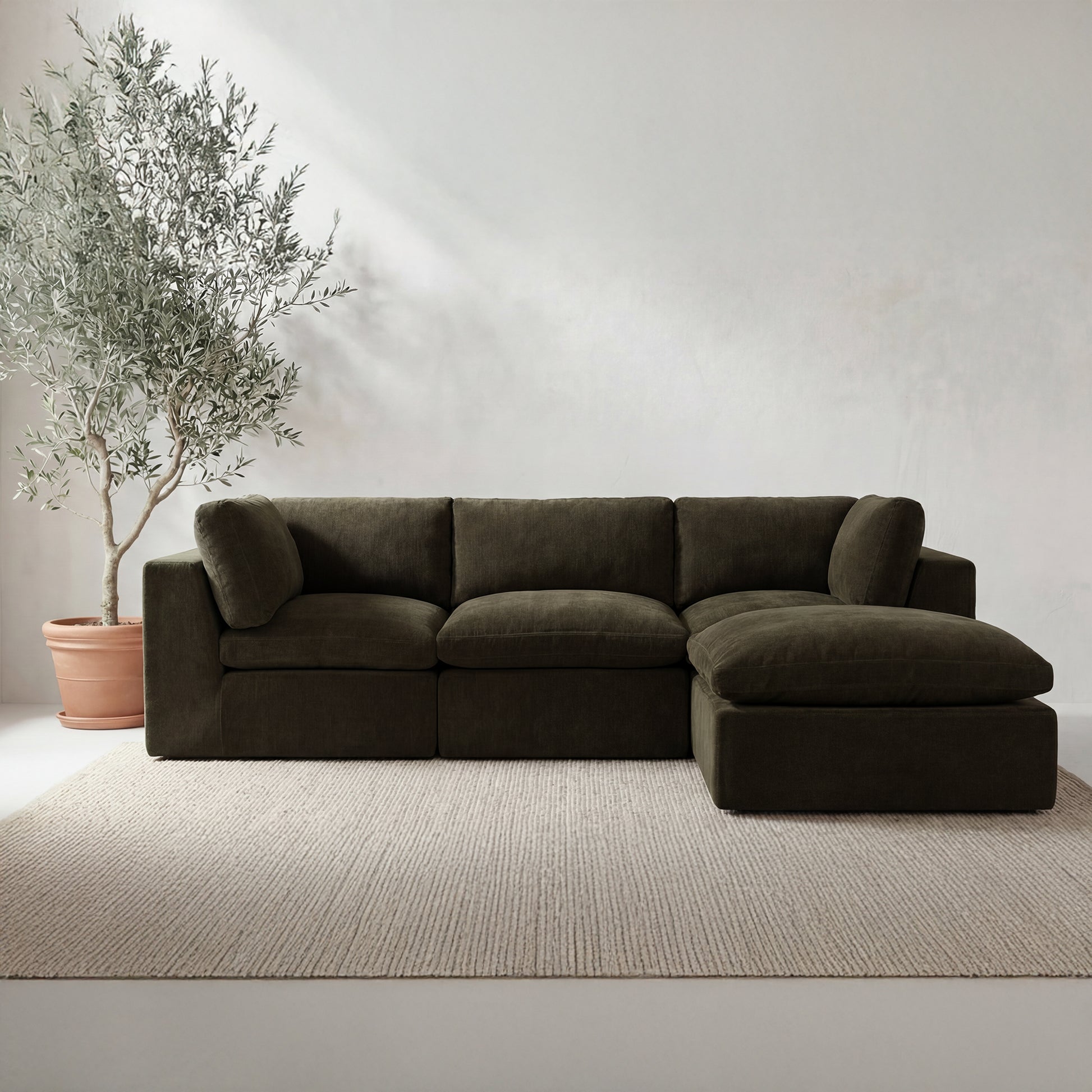 Cates Ottoman Dark Green by Moe's Home Collection - view 2
