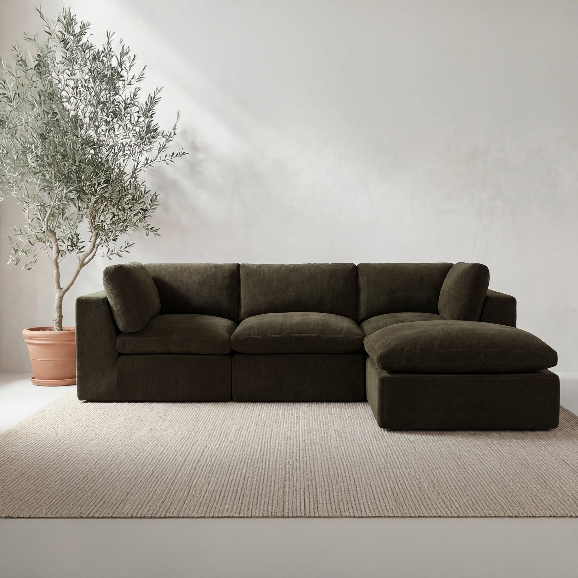 Cates Ottoman Dark Green by Moe's Home Collection - view 2