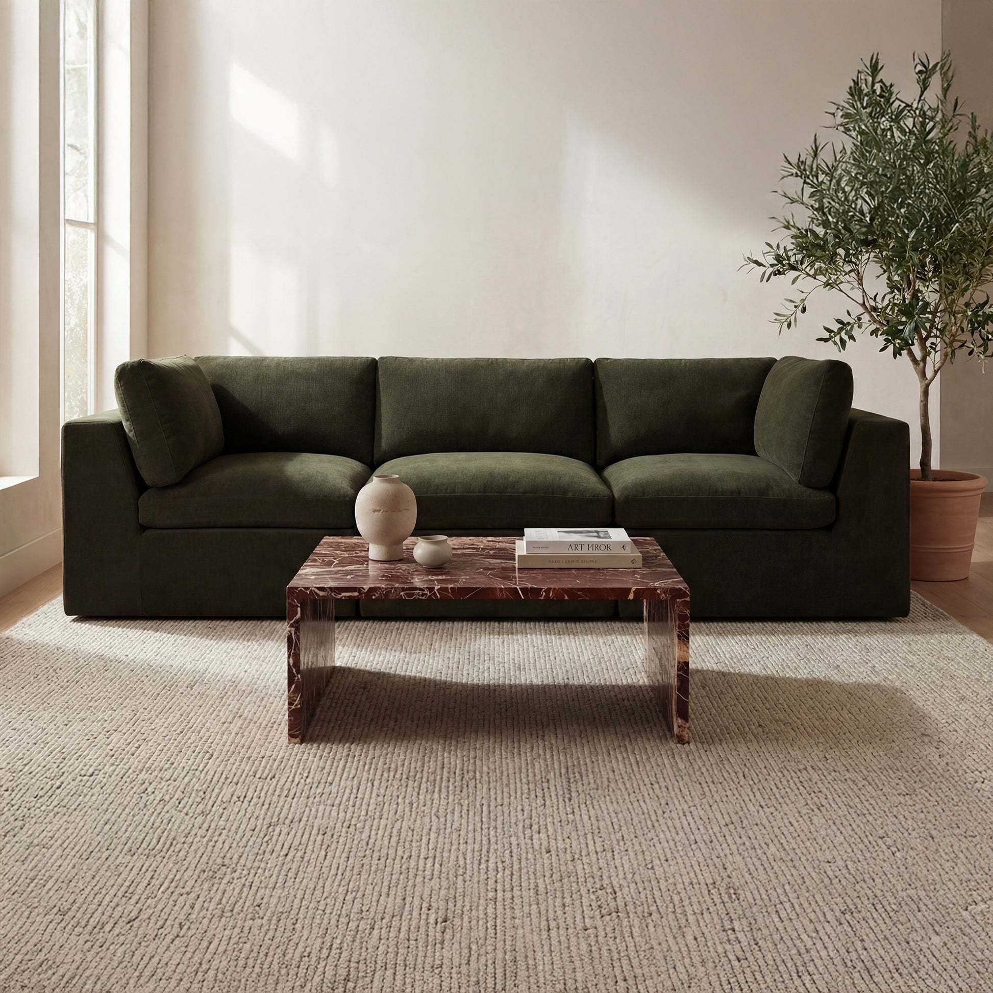 Cates Modular Sofa Dark Green by Moe's Home Collection - view 4