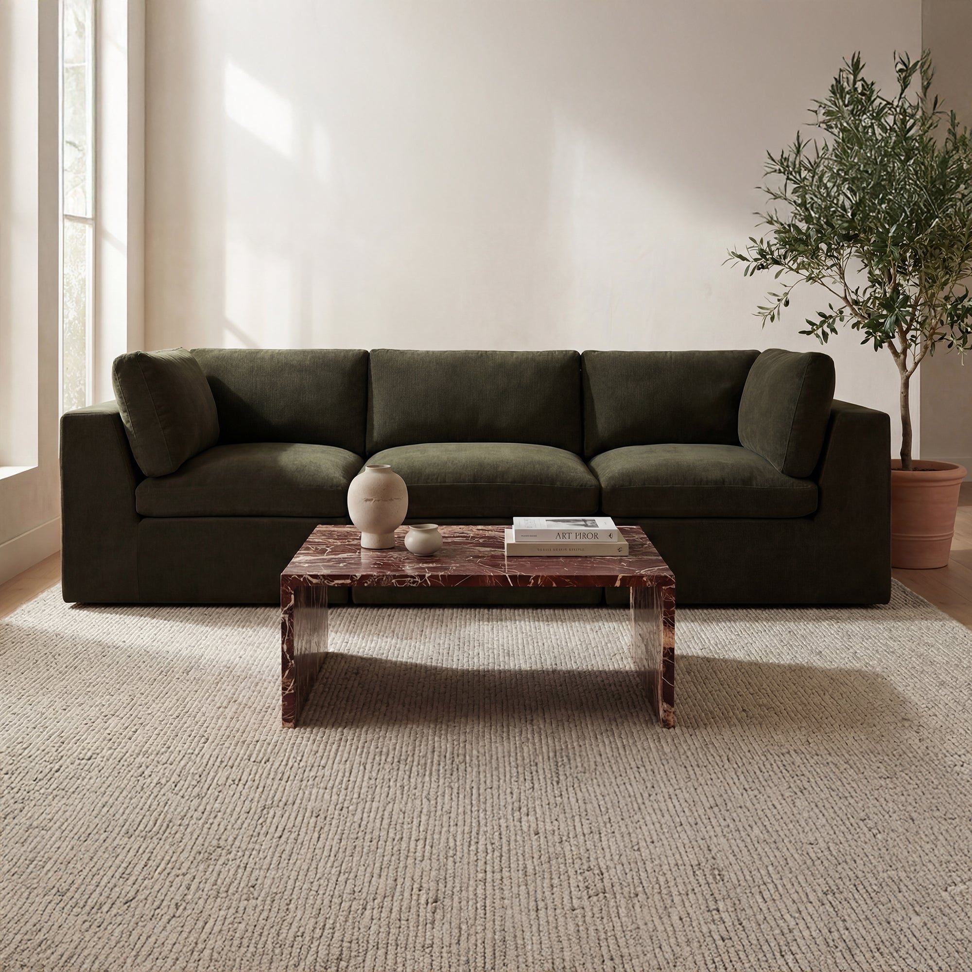 Cates Modular Sofa Dark Green by Moe's Home Collection - view 4