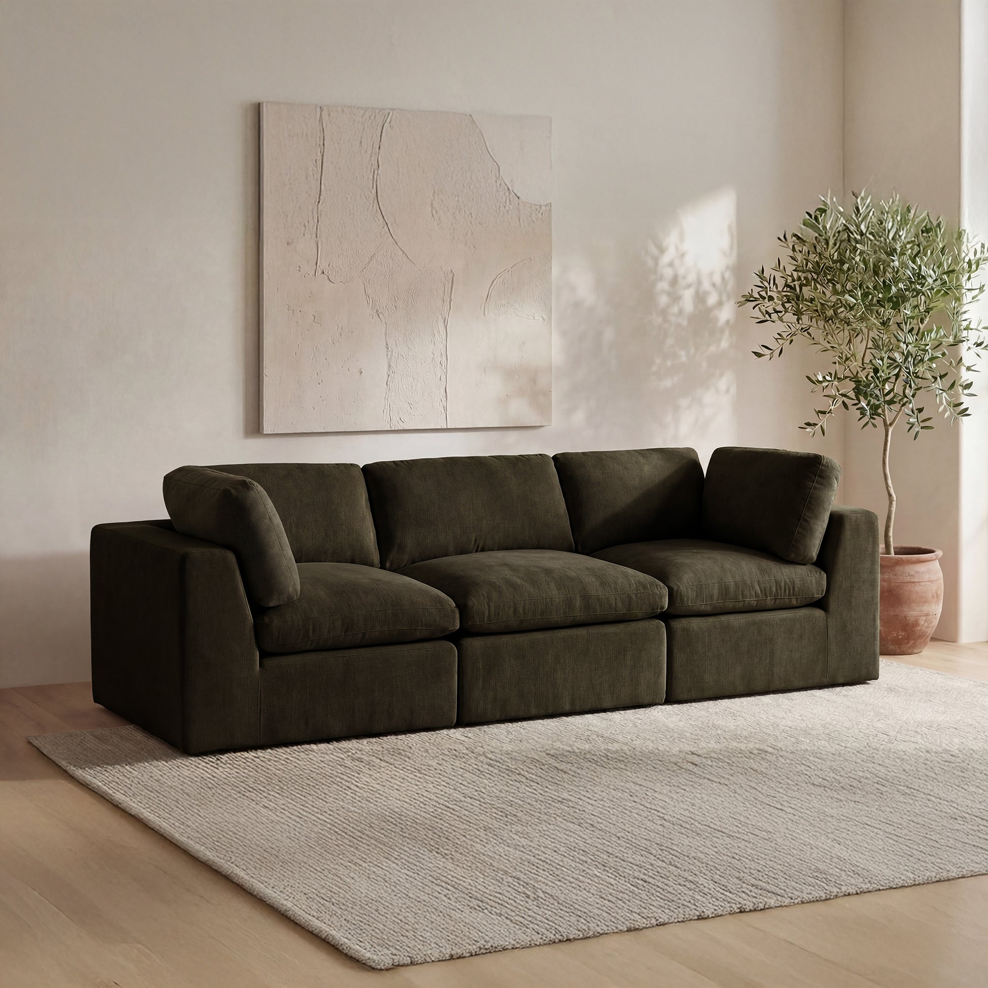Cates Modular Sofa Dark Green by Moe's Home Collection - view 2