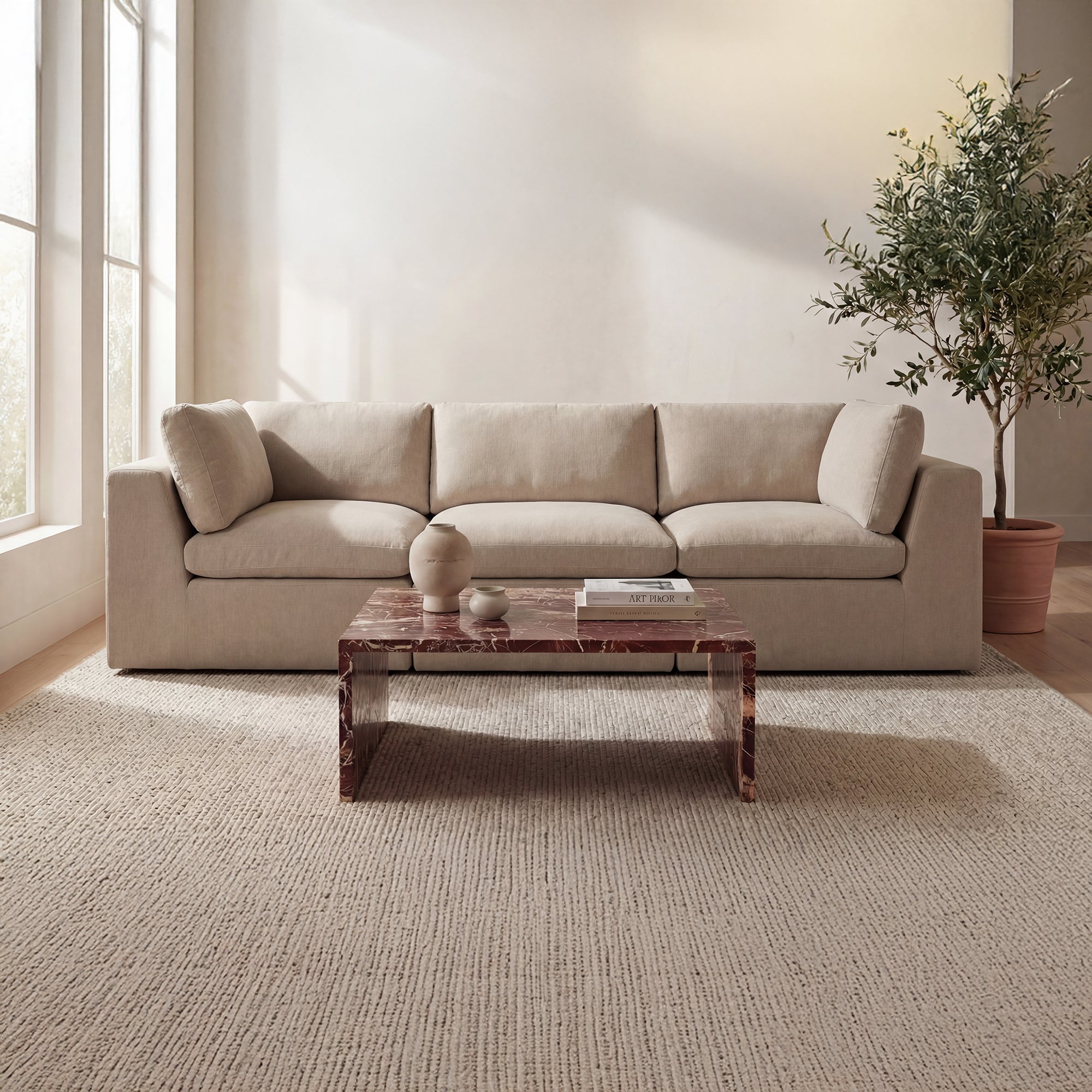 Cates Modular Sofa Pebble by Moe's Home Collection - view 4