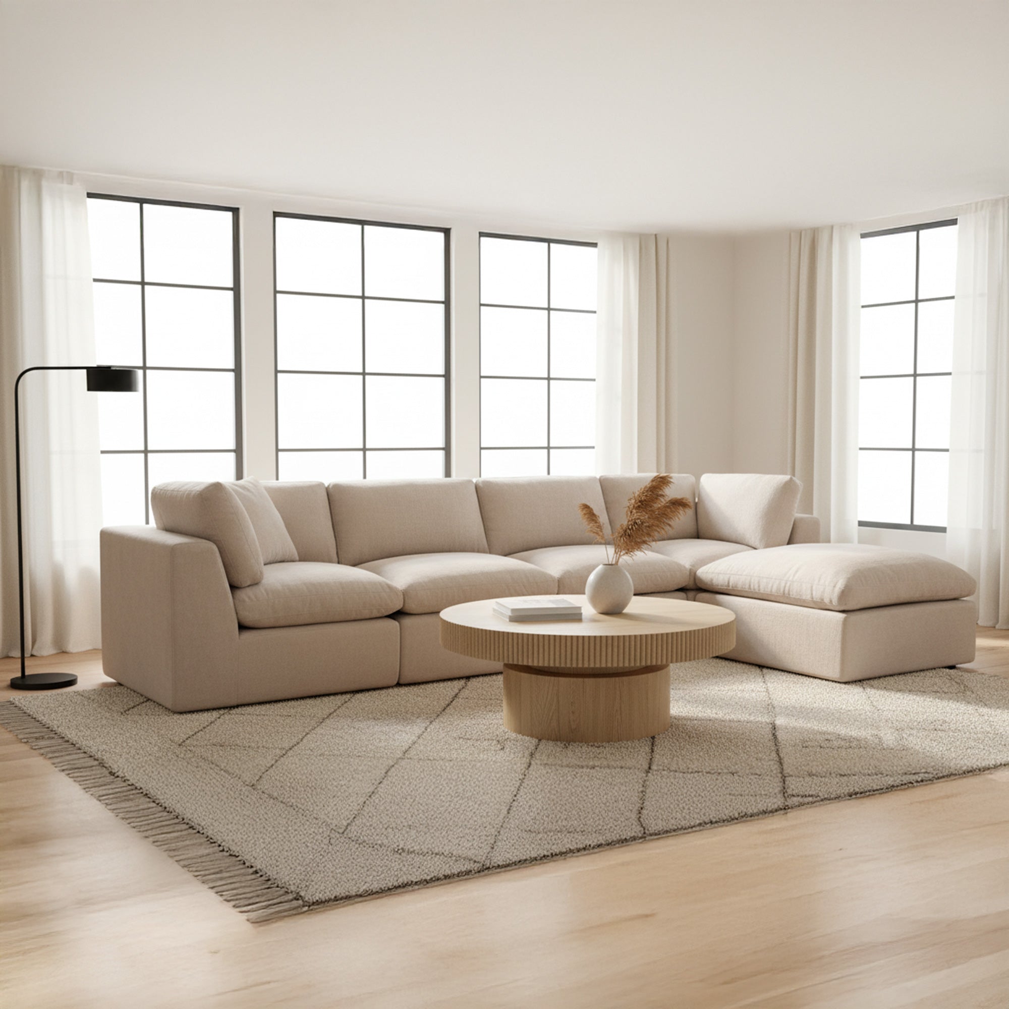 Cates Nook Modular Sectional Pebble by Moe's Home Collection - view 3