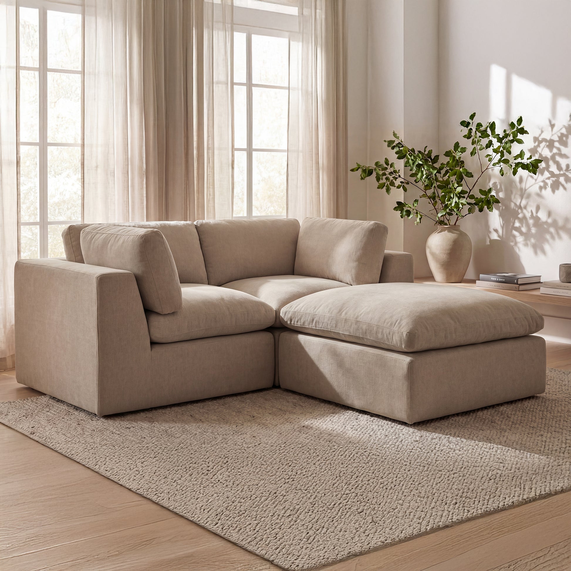Cates Nook Modular Sectional Pebble by Moe's Home Collection - view 4