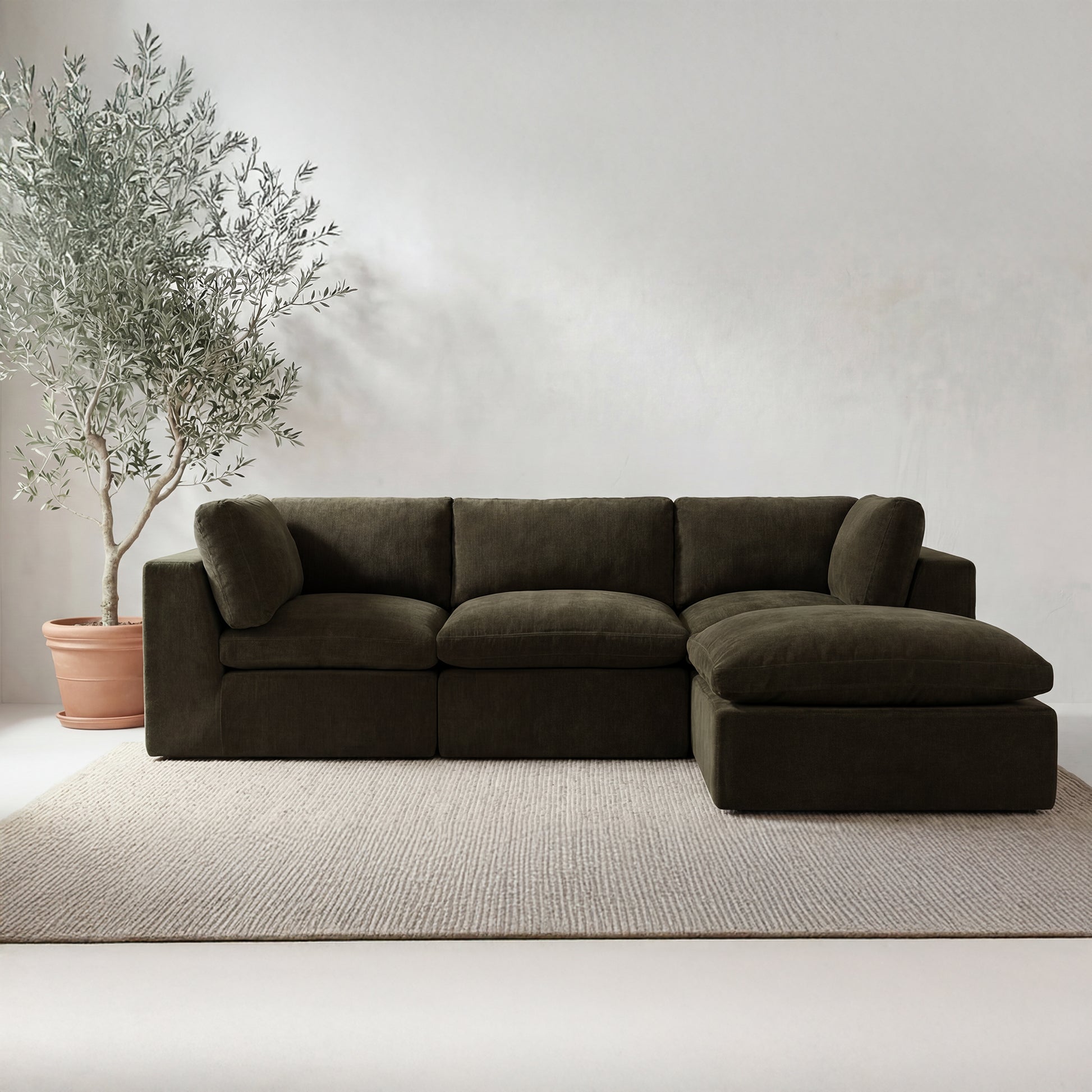 Cates Lounge Modular Sectional Dark Green by Moe's Home Collection - view 2