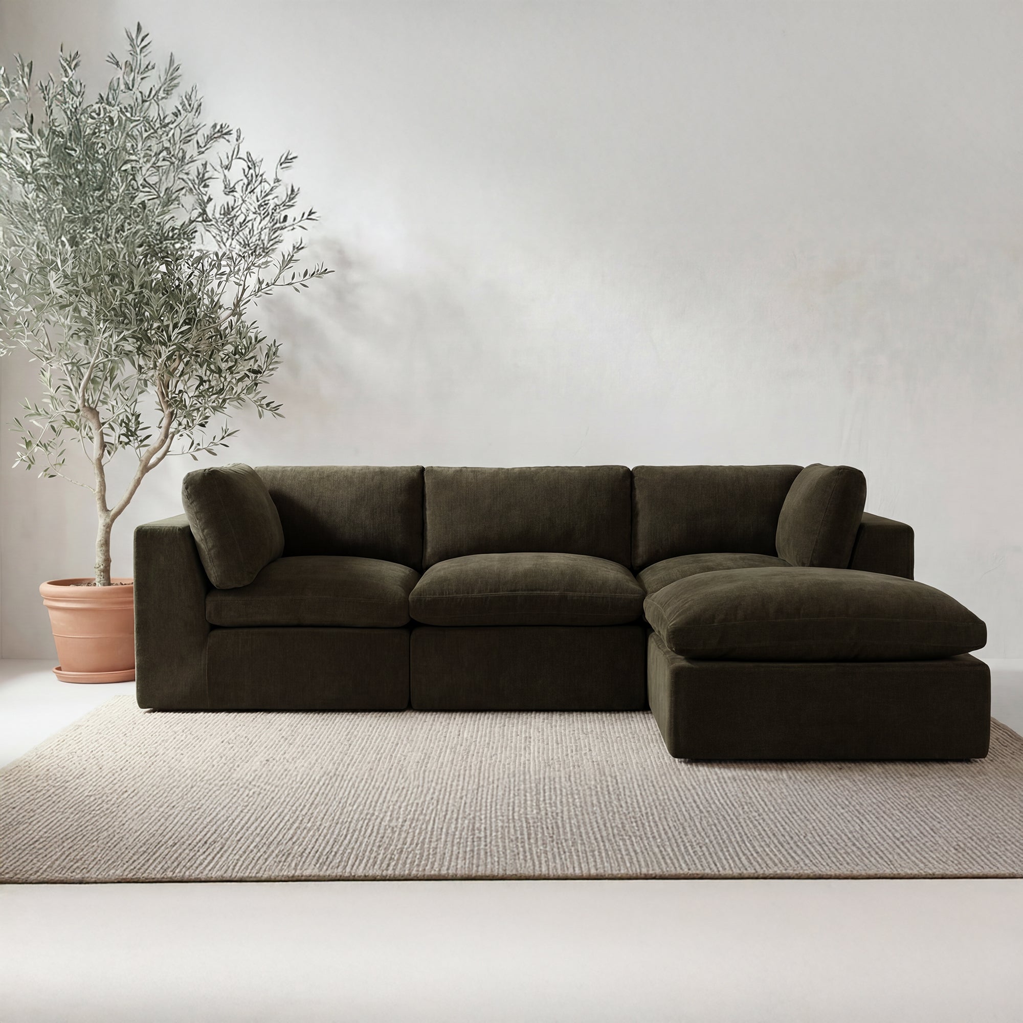 Cates Lounge Modular Sectional Dark Green by Moe's Home Collection - view 2