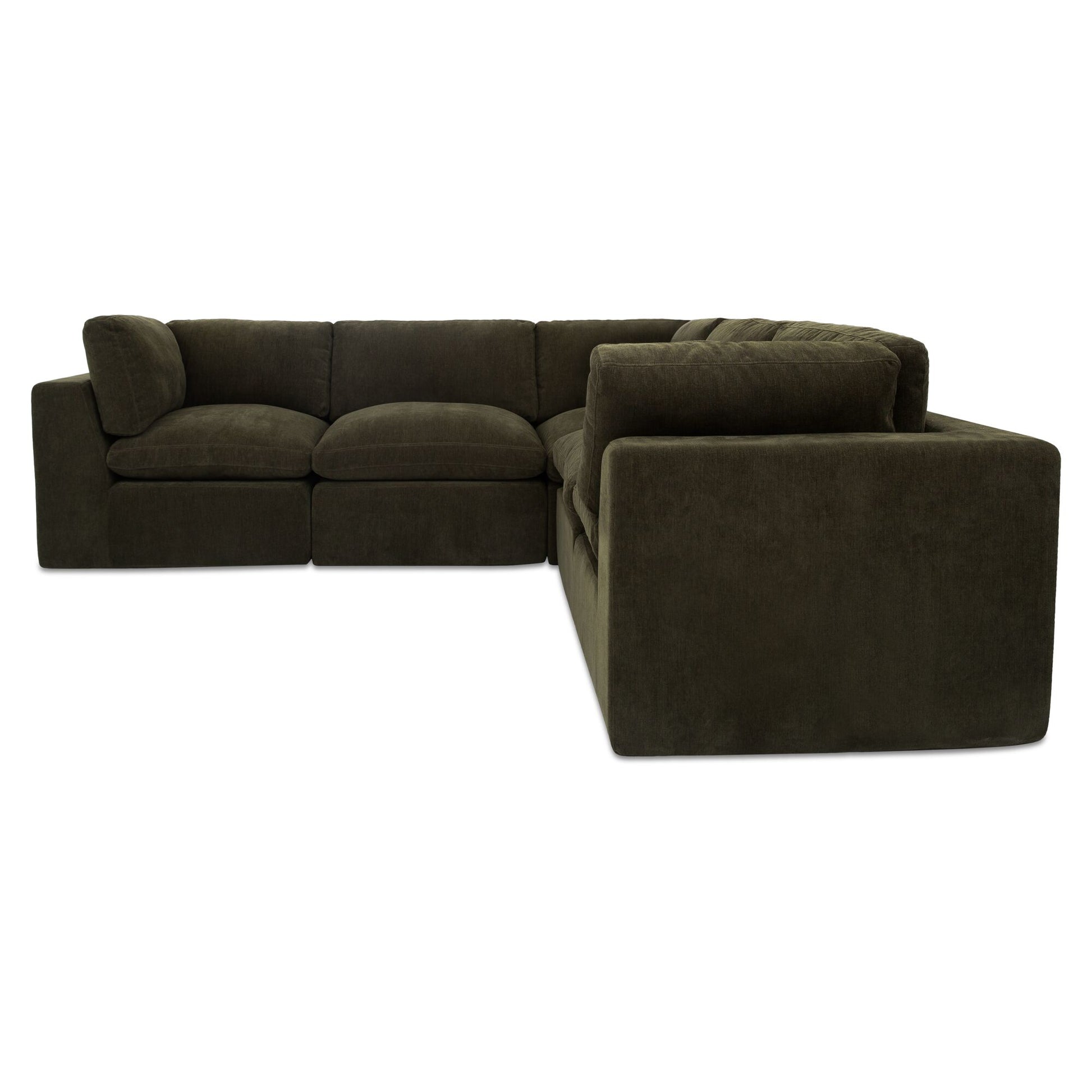 Cates Classic L Modular Sectional Dark Green by Moe's Home Collection