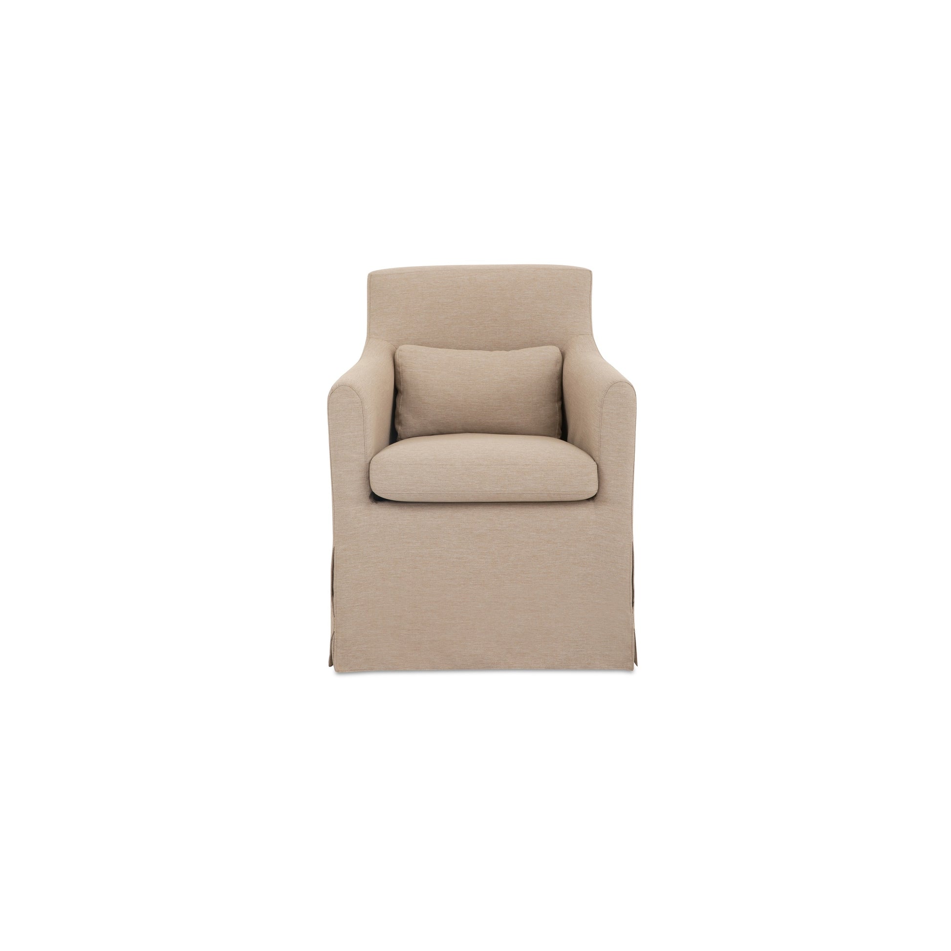 Lydia Outdoor Slipcover Dining Chair Light Brown by Moe's Home Collection