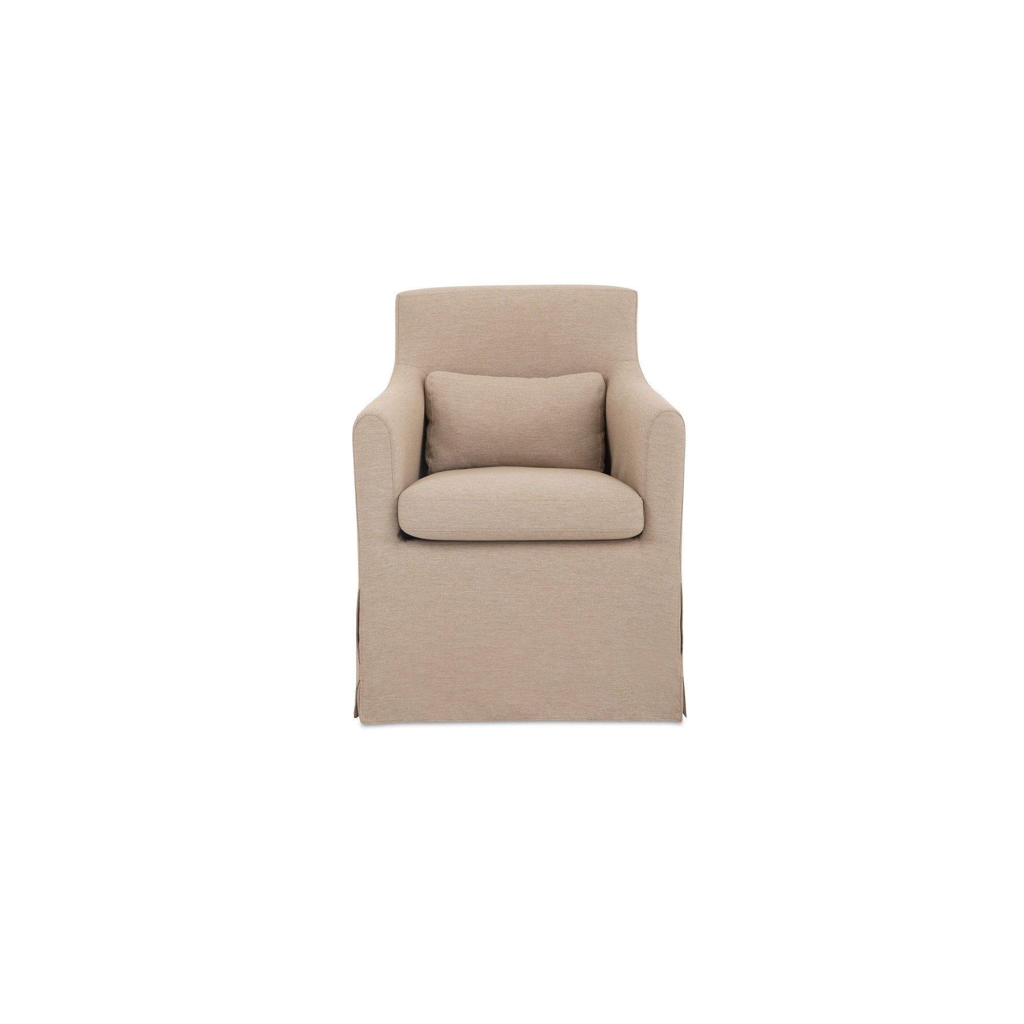 Lydia Outdoor Slipcover Dining Chair Light Brown by Moe's Home Collection