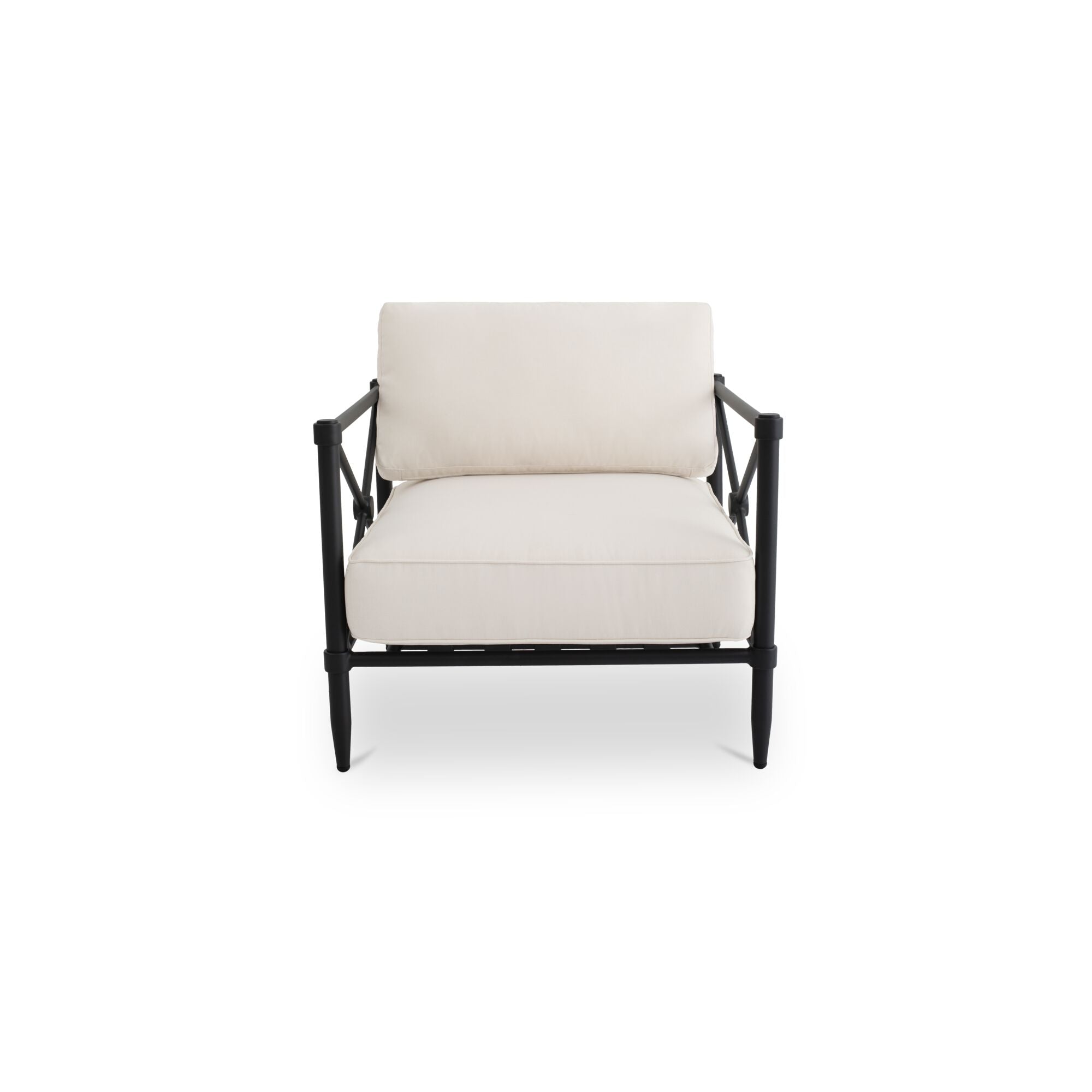 Willow Outdoor Accent Chair Cream by Moe's Home Collection