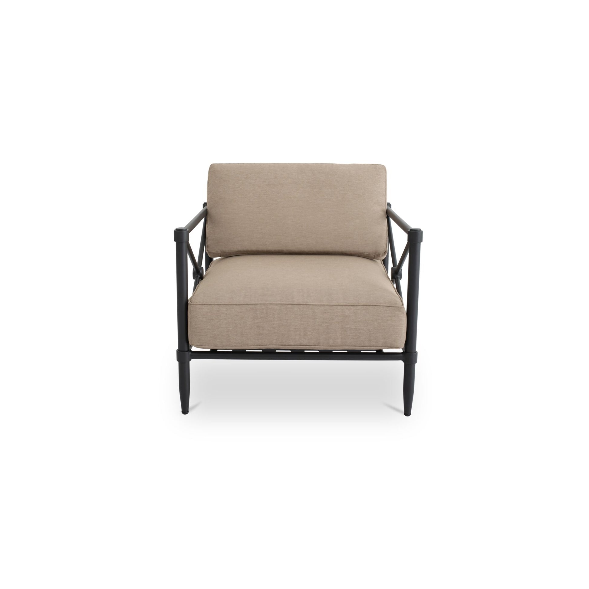 Willow Outdoor Accent Chair Light Brown by Moe's Home Collection