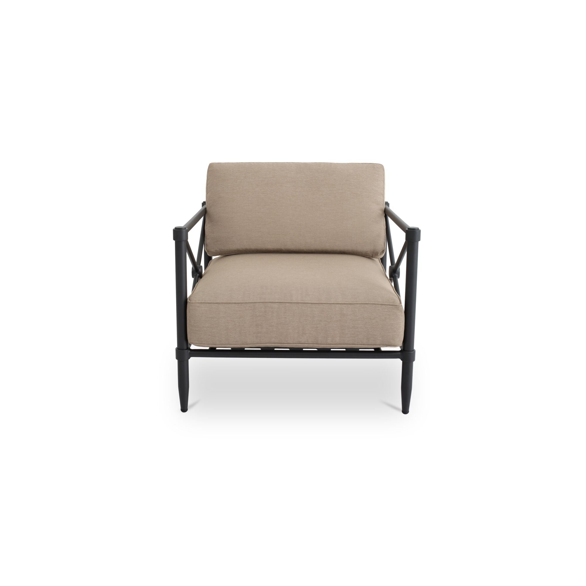 Willow Outdoor Accent Chair Light Brown by Moe's Home Collection