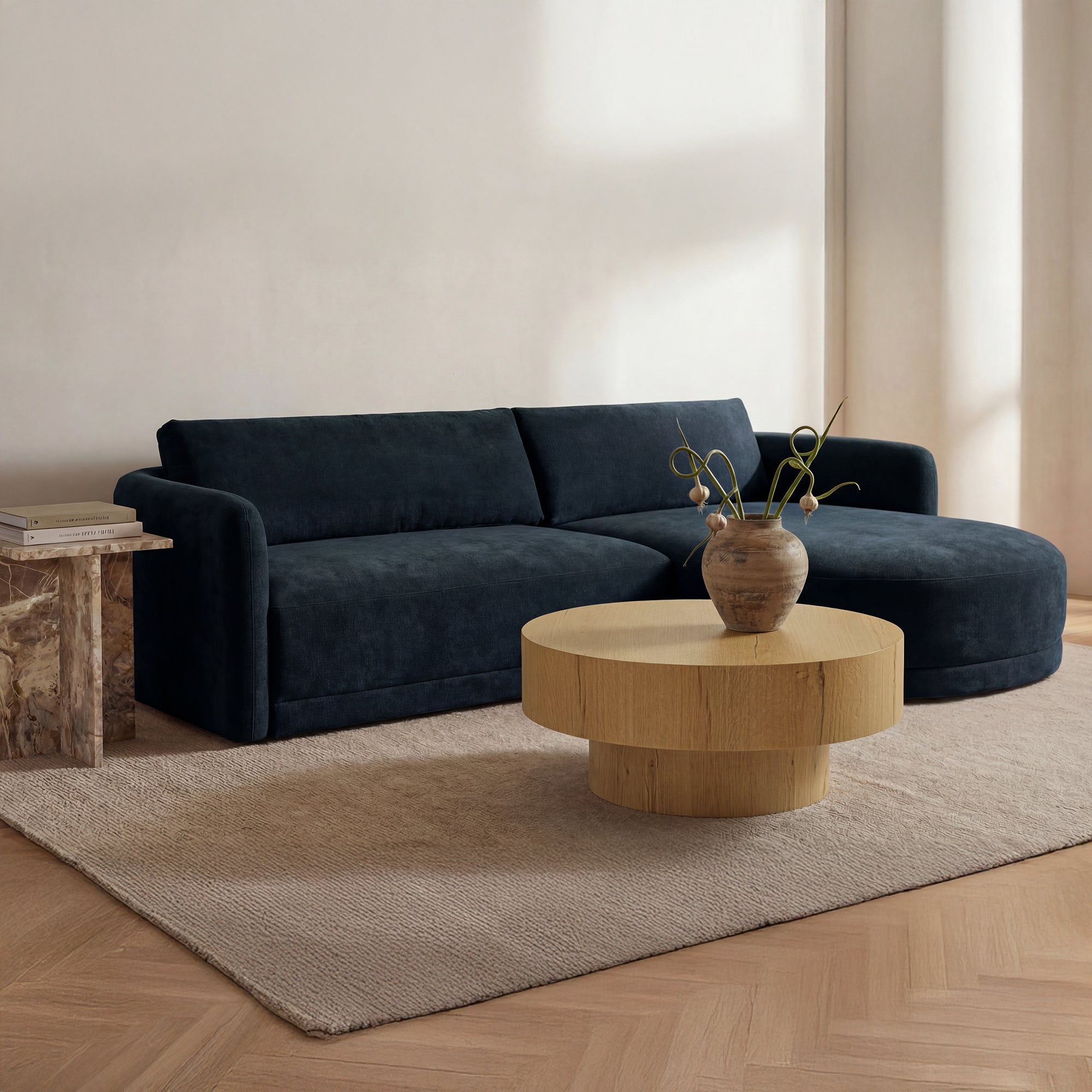 Emmy Sectional Dark Blue Right by Moe's Home Collection - view 2