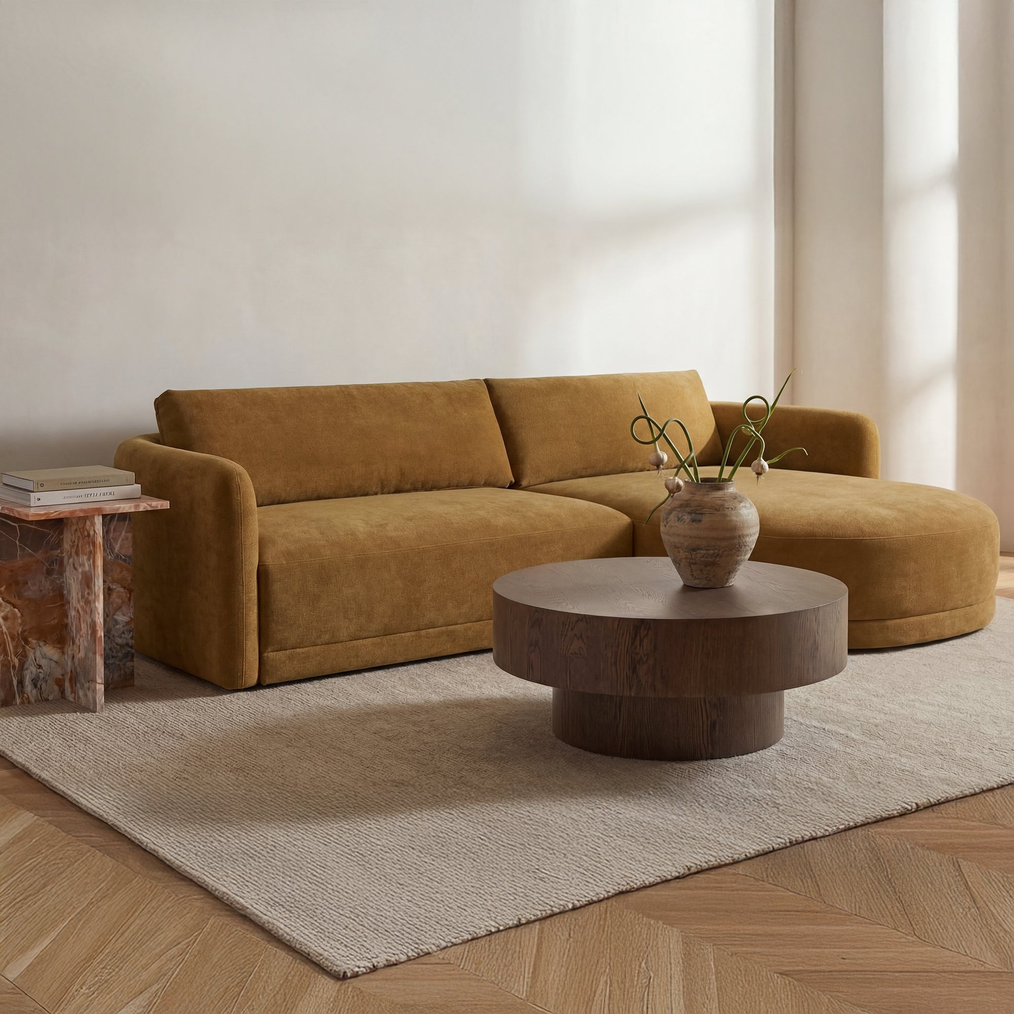 Emmy Sectional Ginger Right by Moe's Home Collection - view 2