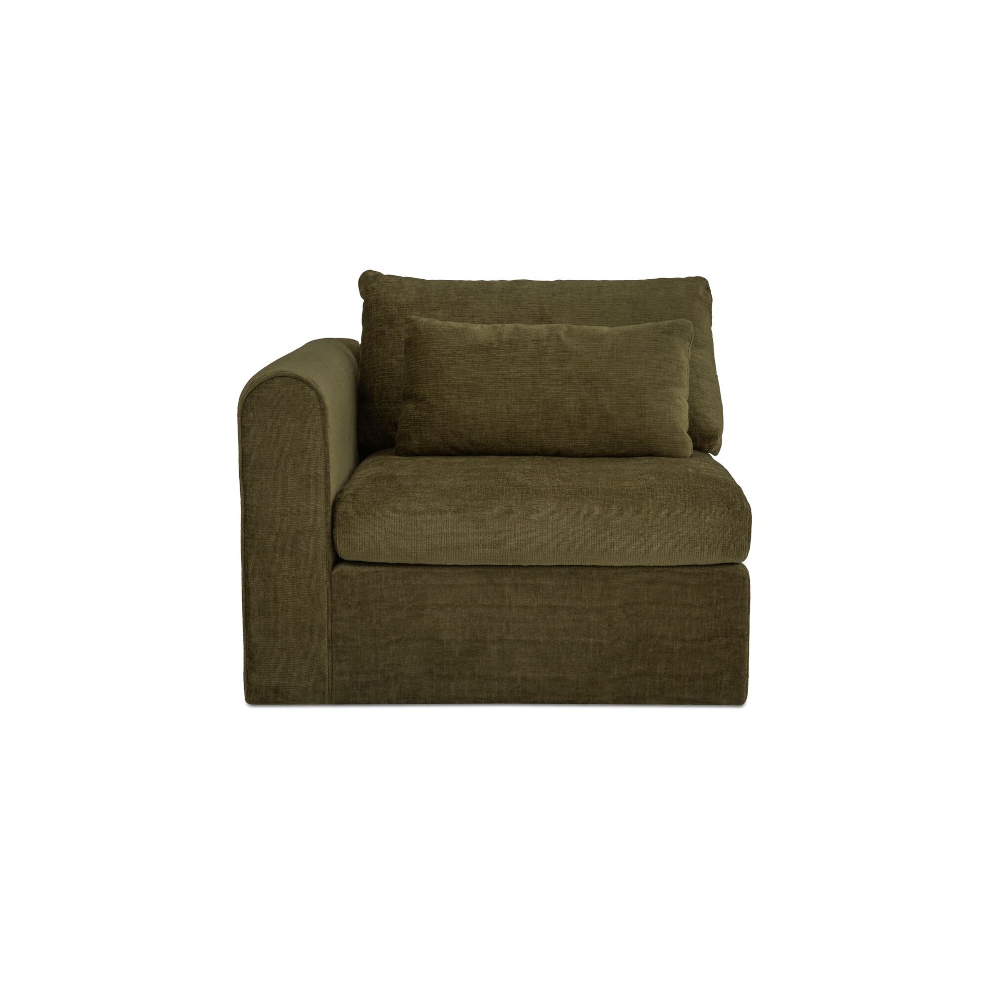 Swift Left Arm Facing Chair Dark Green by Moe's Home Collection