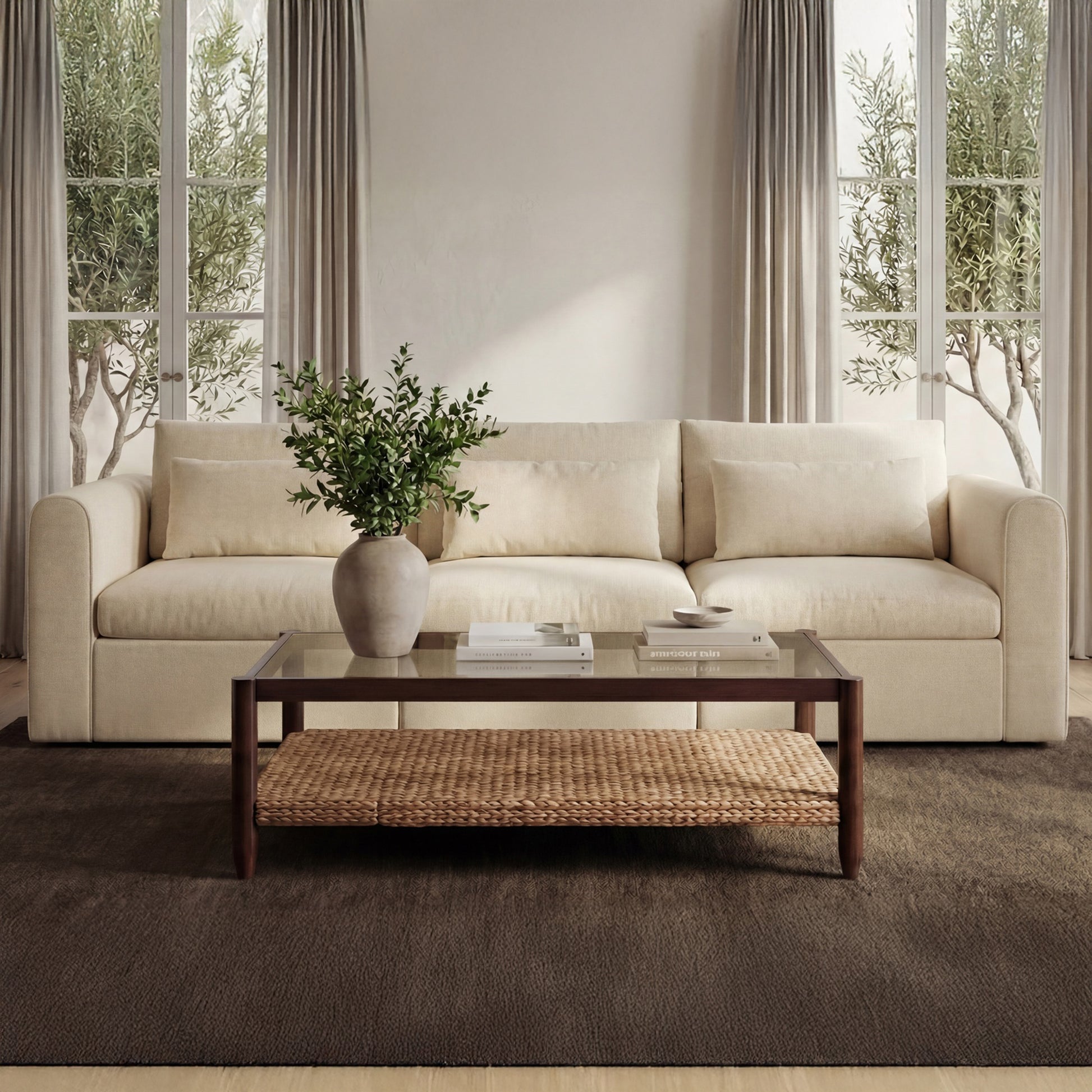 Swift Left Arm Facing Chair Light Beige by Moe's Home Collection - view 2