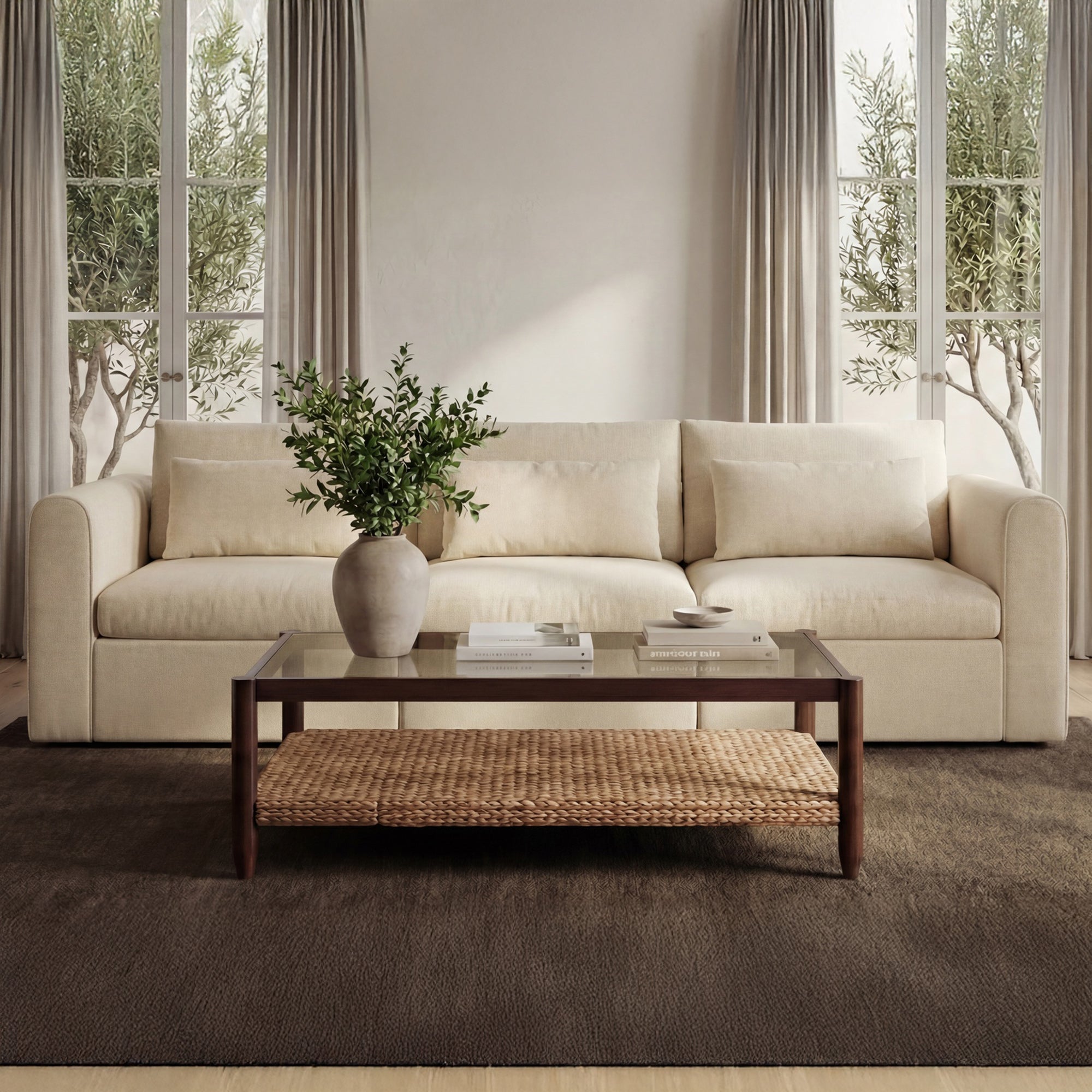 Swift Left Arm Facing Chair Light Beige by Moe's Home Collection - view 2
