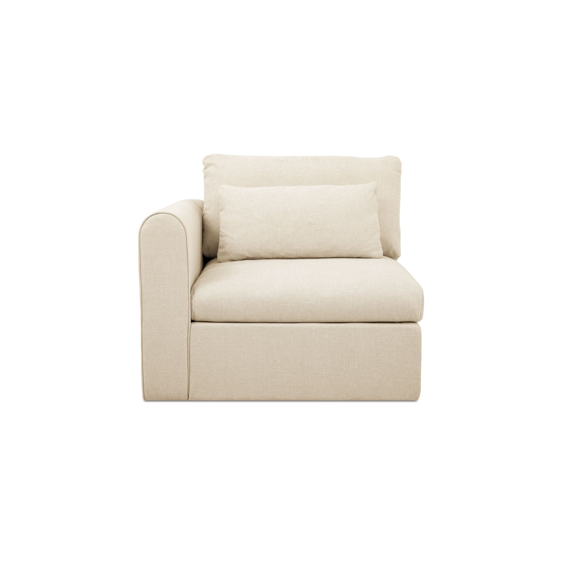 Swift Left Arm Facing Chair Light Beige by Moe's Home Collection